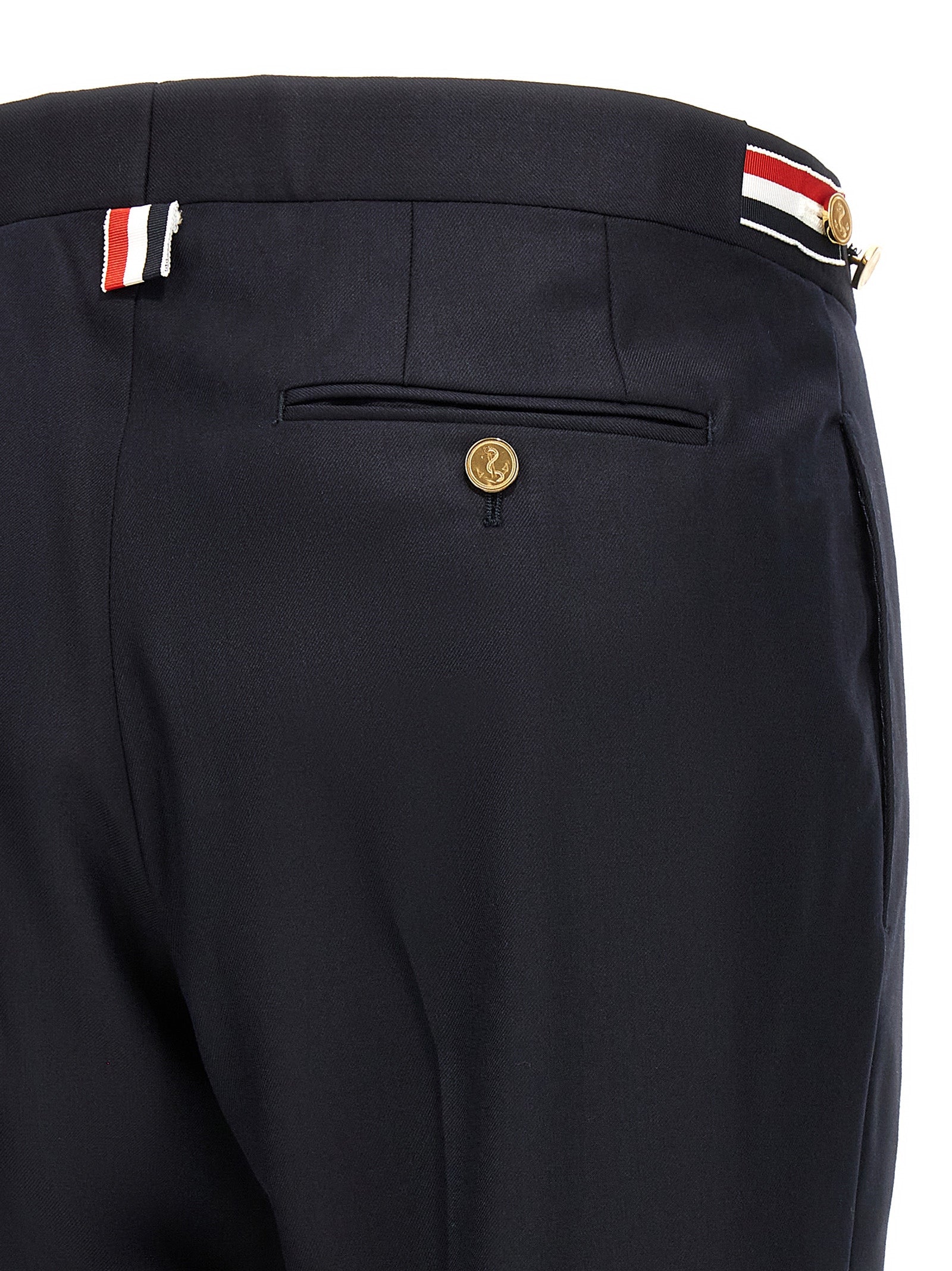 Thom Browne Blue Wool Casual Men's Pants