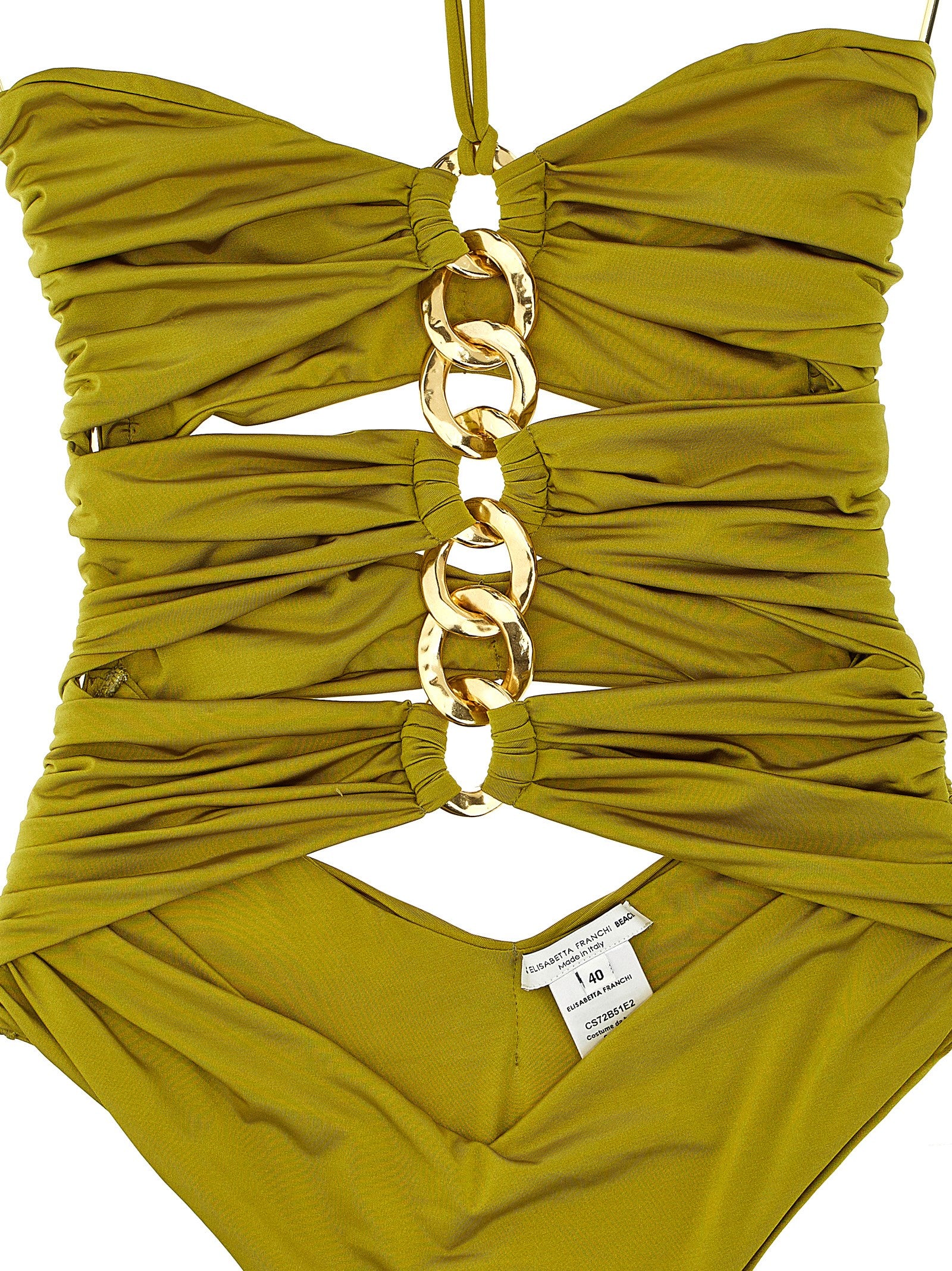 Elisabetta Franchi Bicolor Polyamide One-Piece Women's Swimsuit