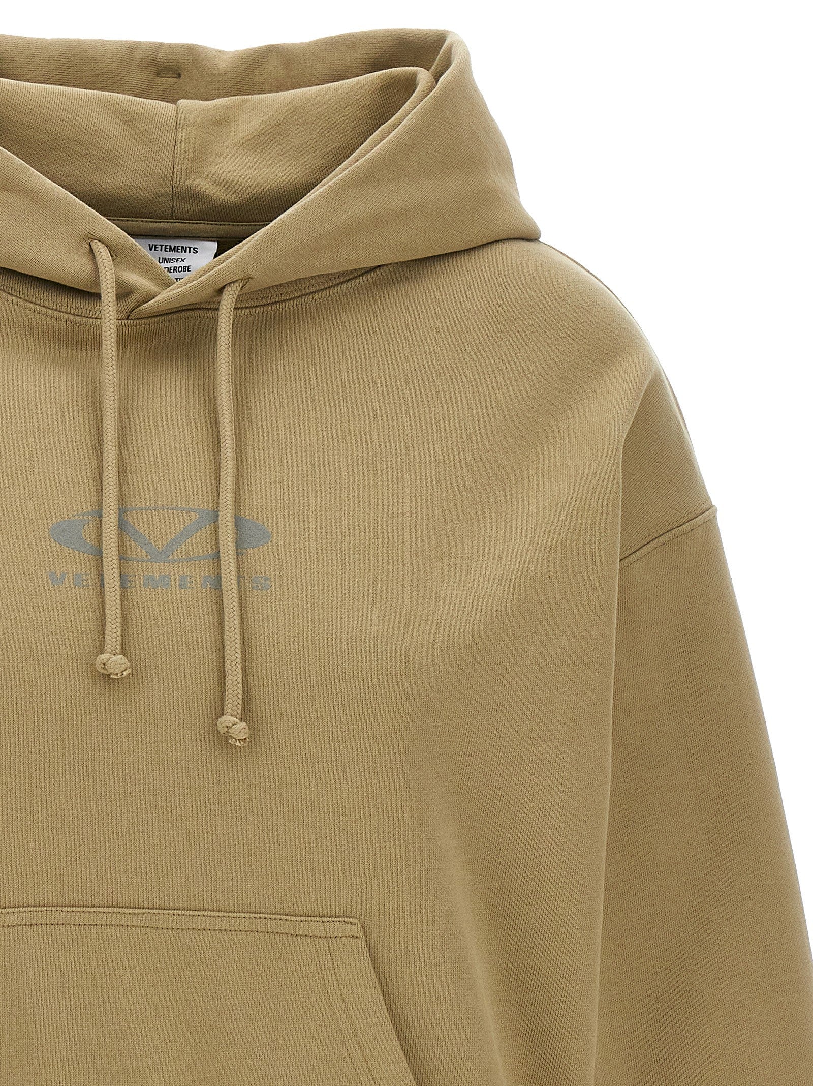 Vetements Beige Cotton Women's Hoodie