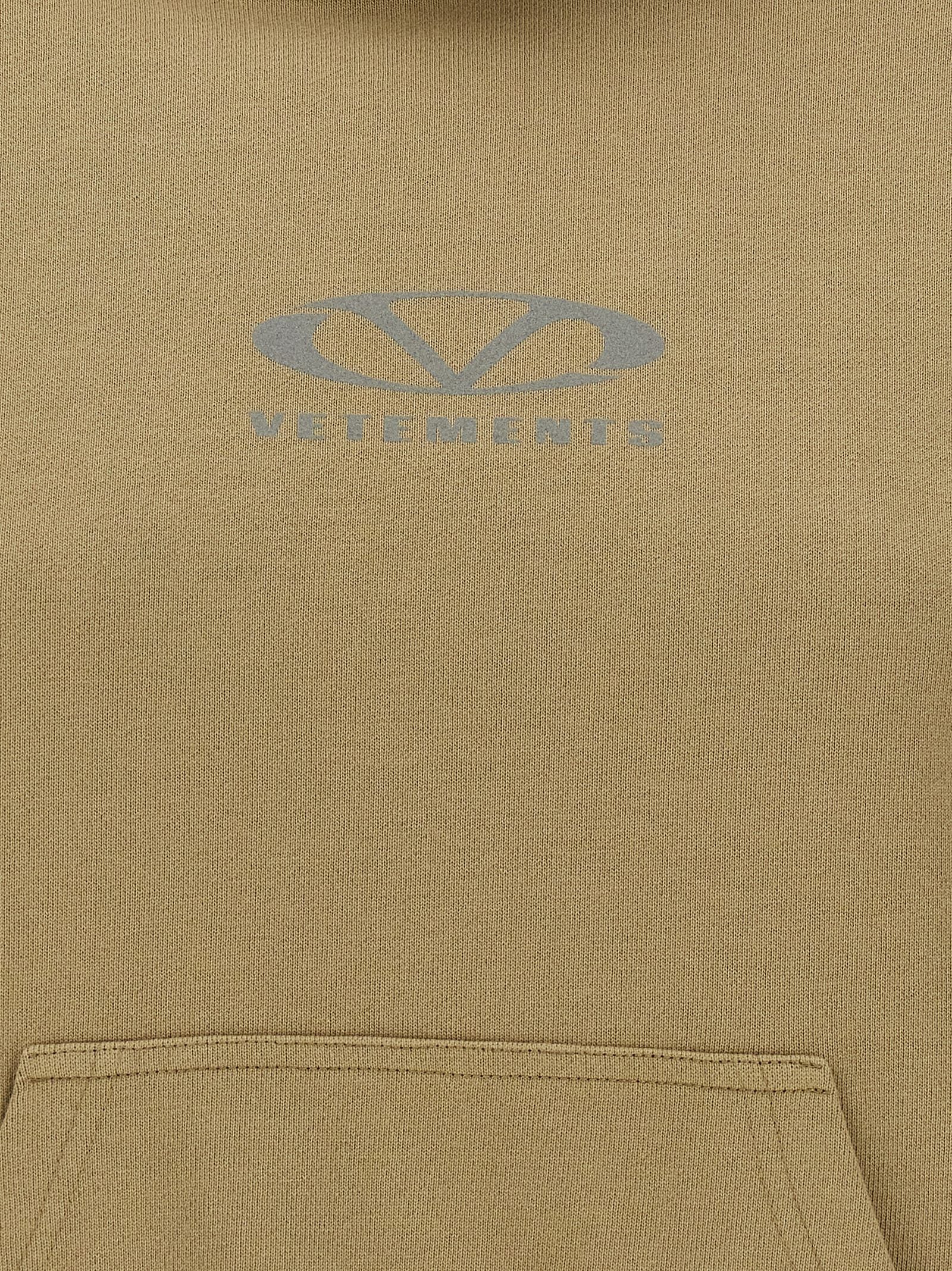 Vetements Beige Cotton Women's Hoodie