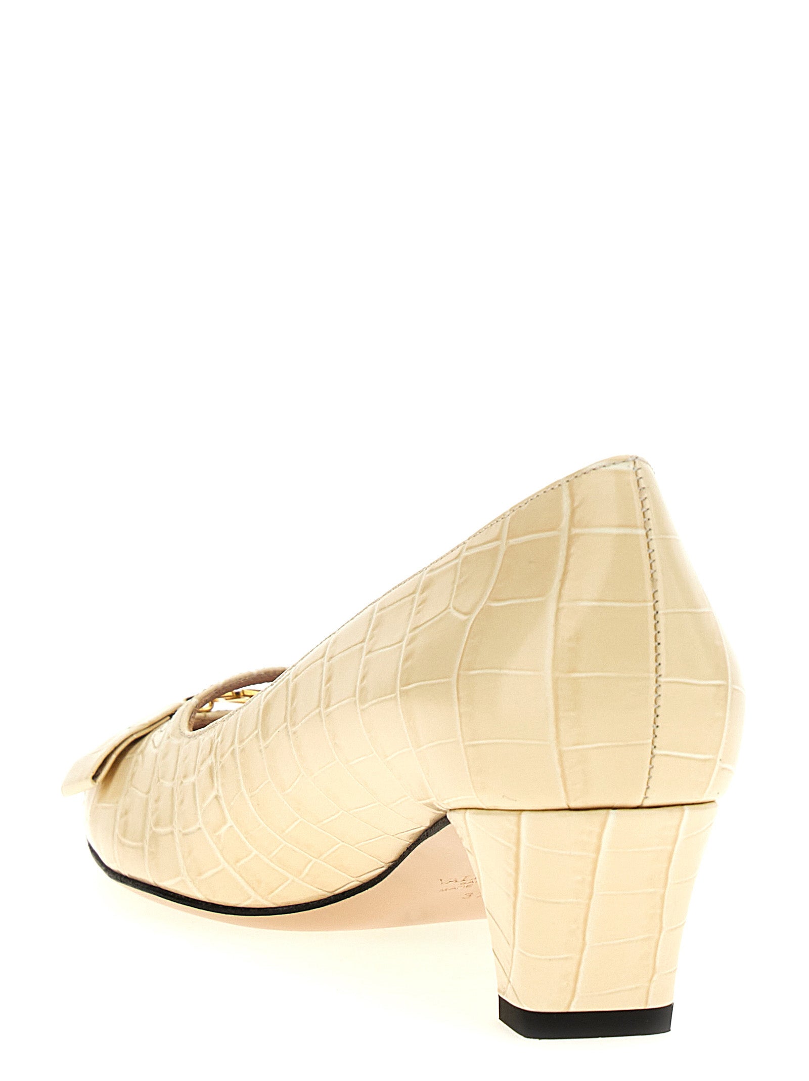 Valentino Garavani White Calfskin Mid Heel Women's Pumps