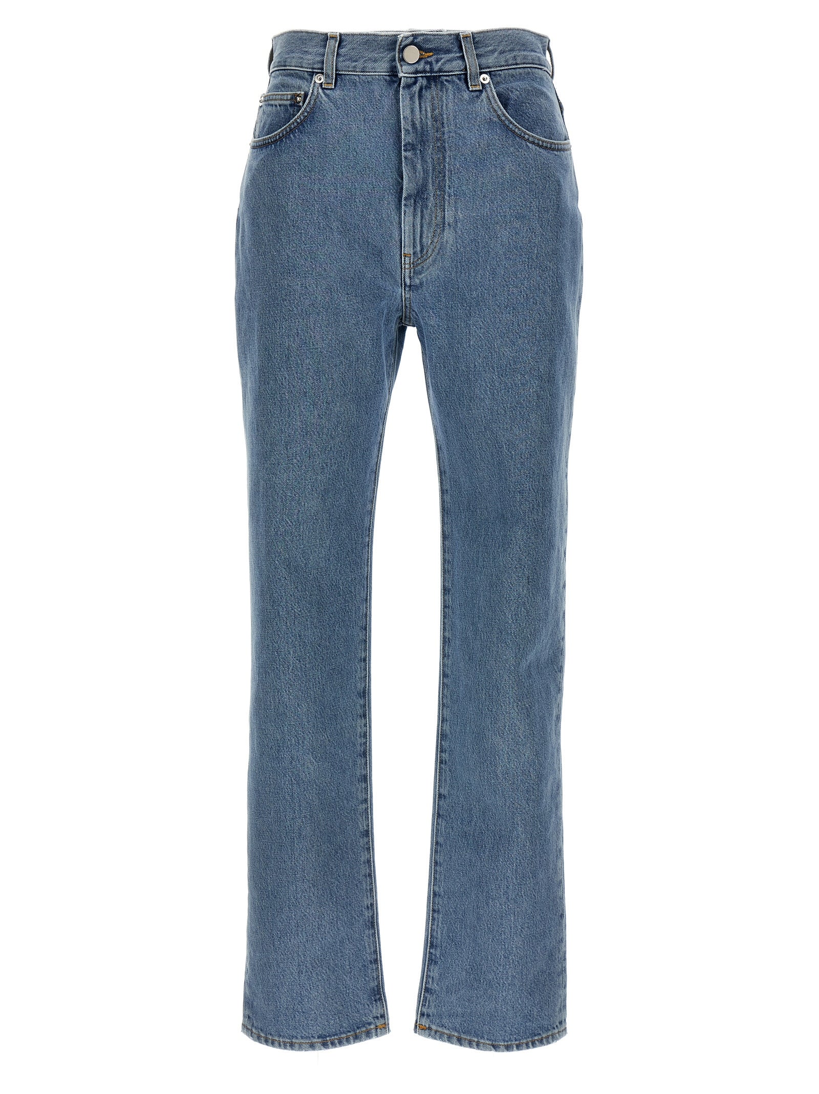 Loulou De Saison Blue Organic Cotton Straight-Leg Women's Jeans