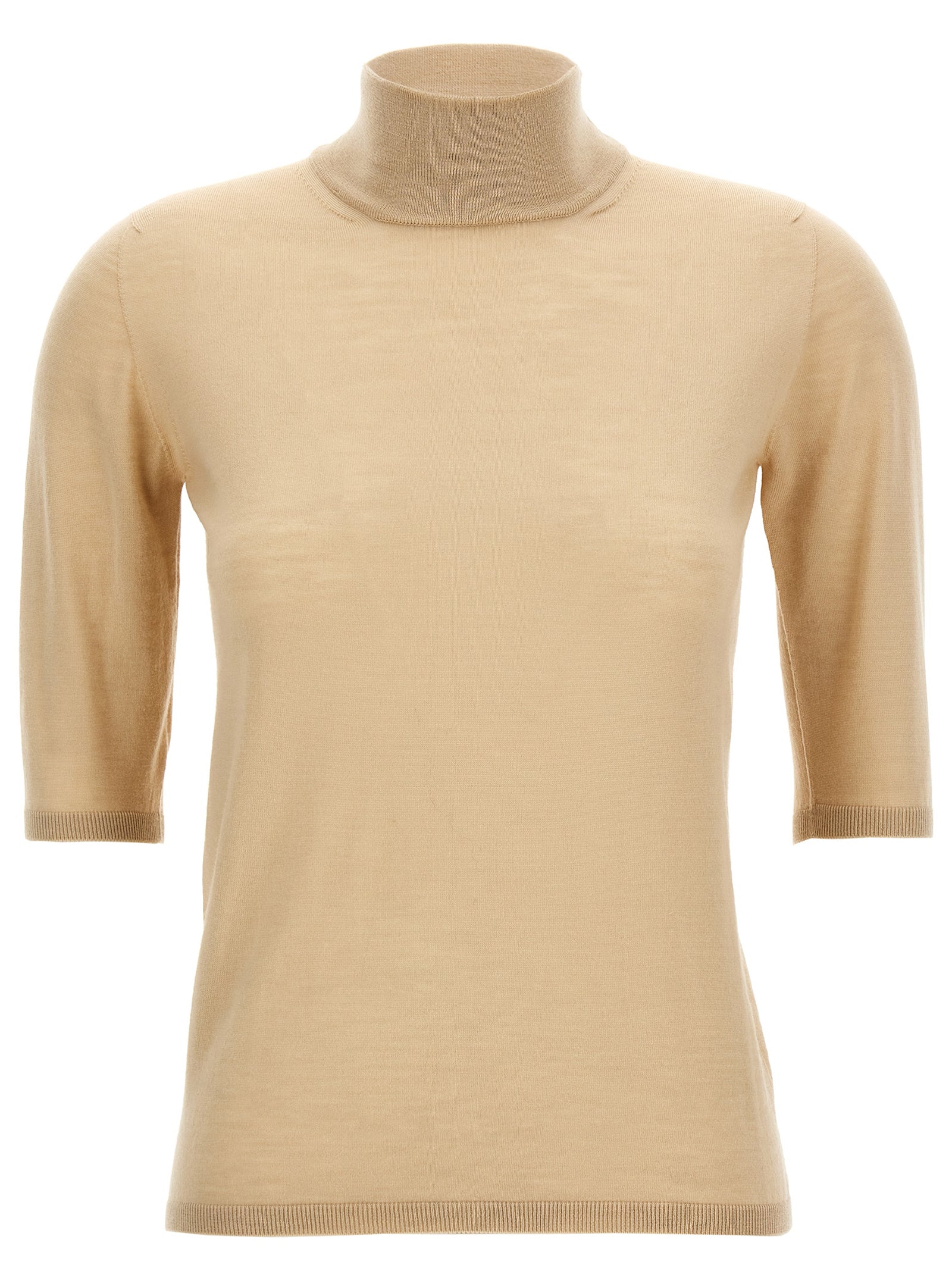 Max Mara Beige Virgin Wool Women's Cardigan