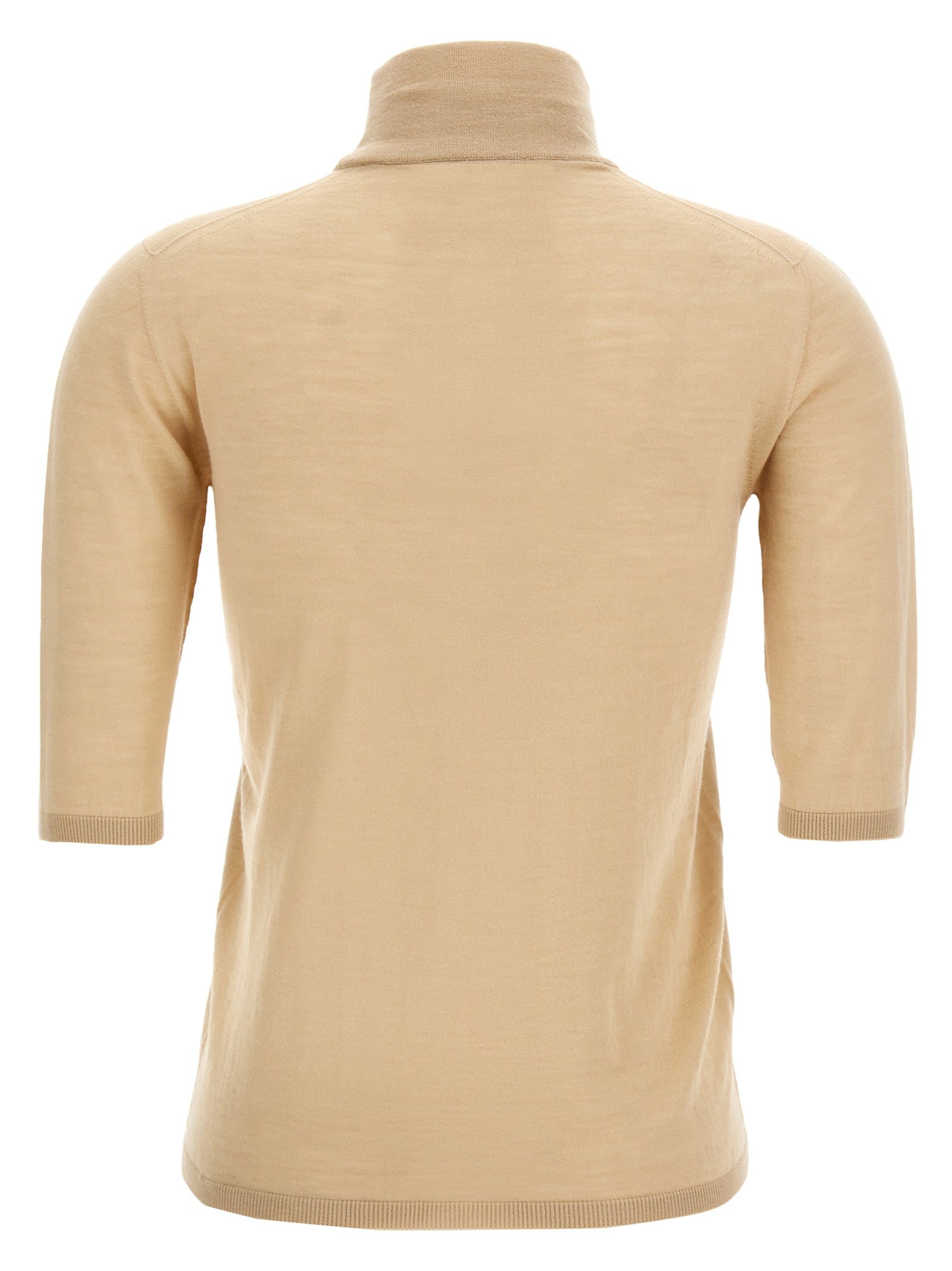 Max Mara Beige Virgin Wool Women's Cardigan