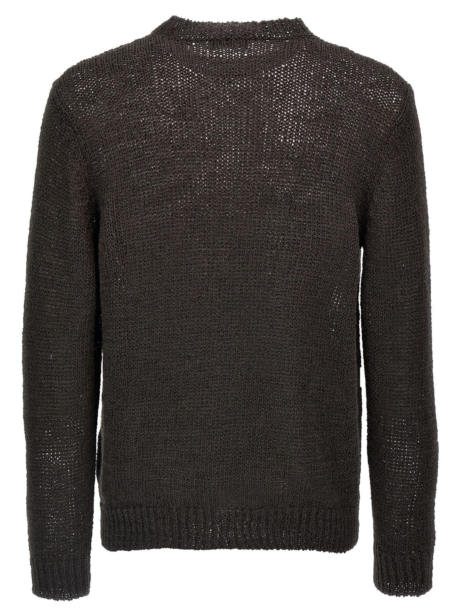 Roberto Collina Brown Linen Men's Cardigan