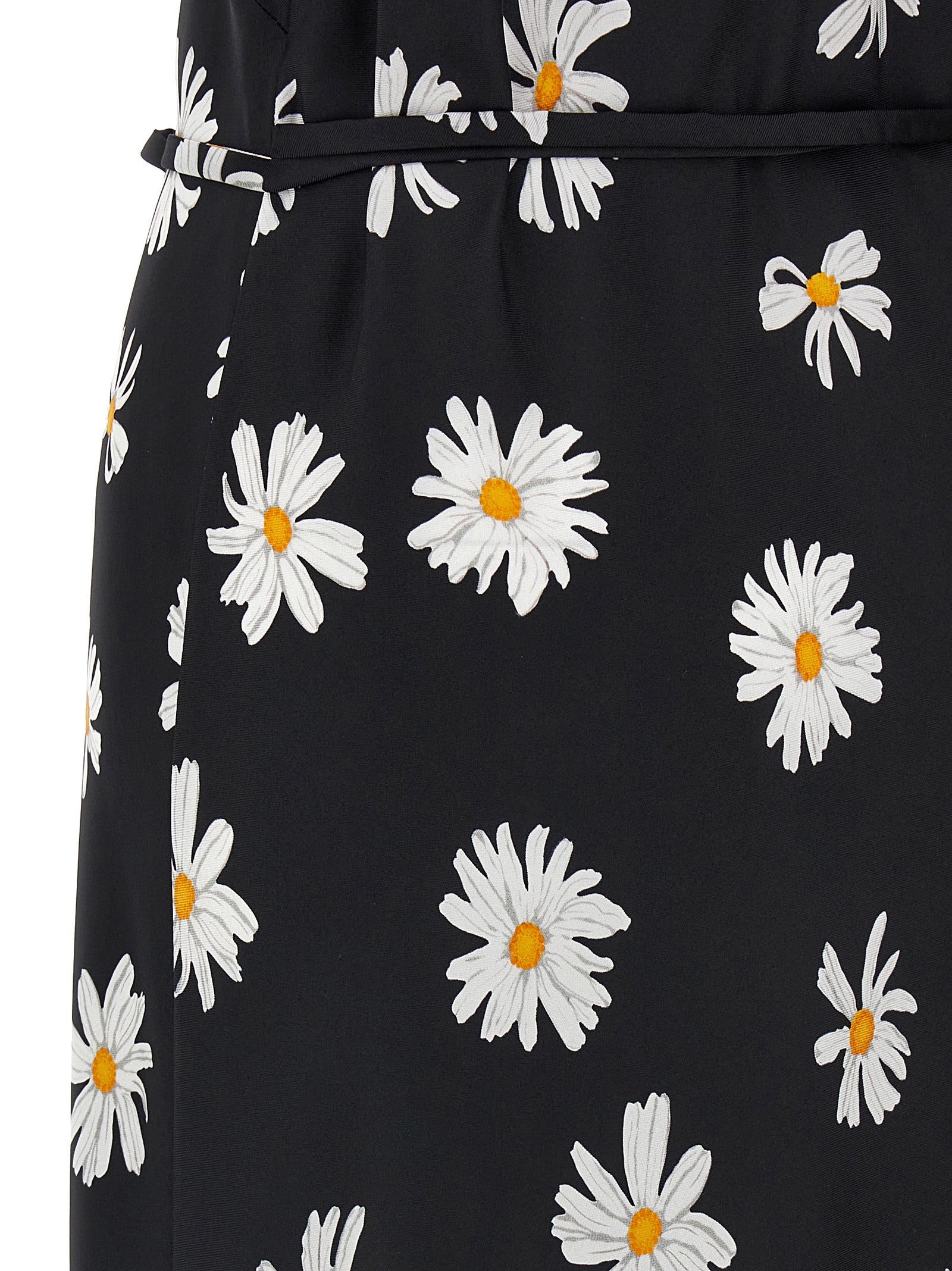Moschino Black Silk Midi Women's Dress