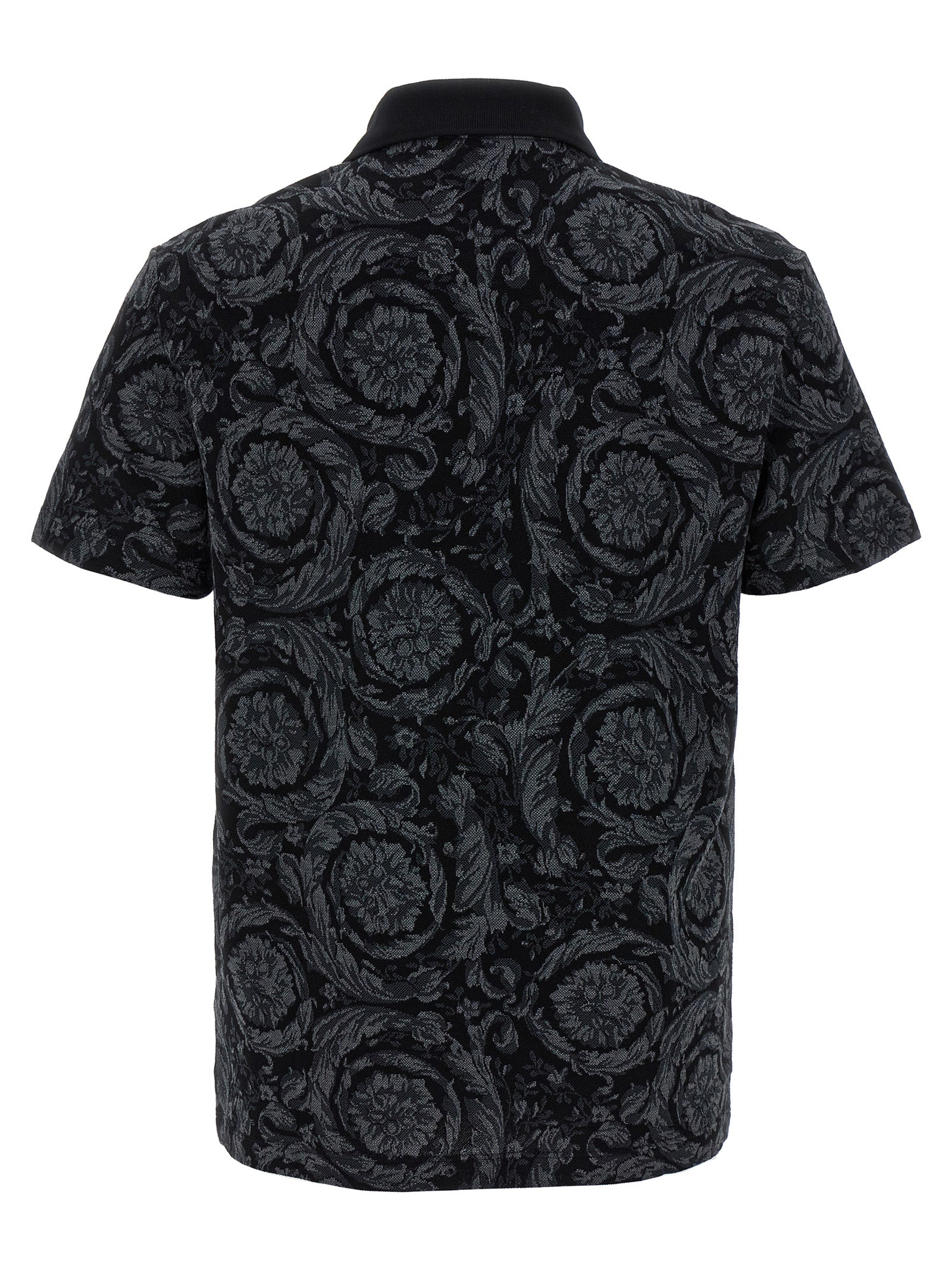 Versace Gray Cotton Polo Men's Shirt