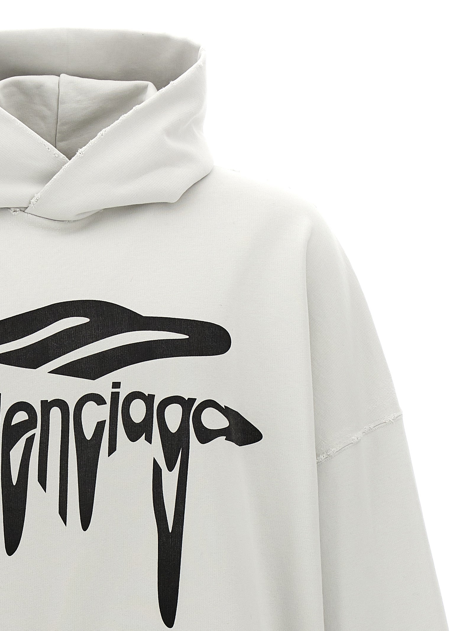 Balenciaga White Cotton Women's Sweatshirt