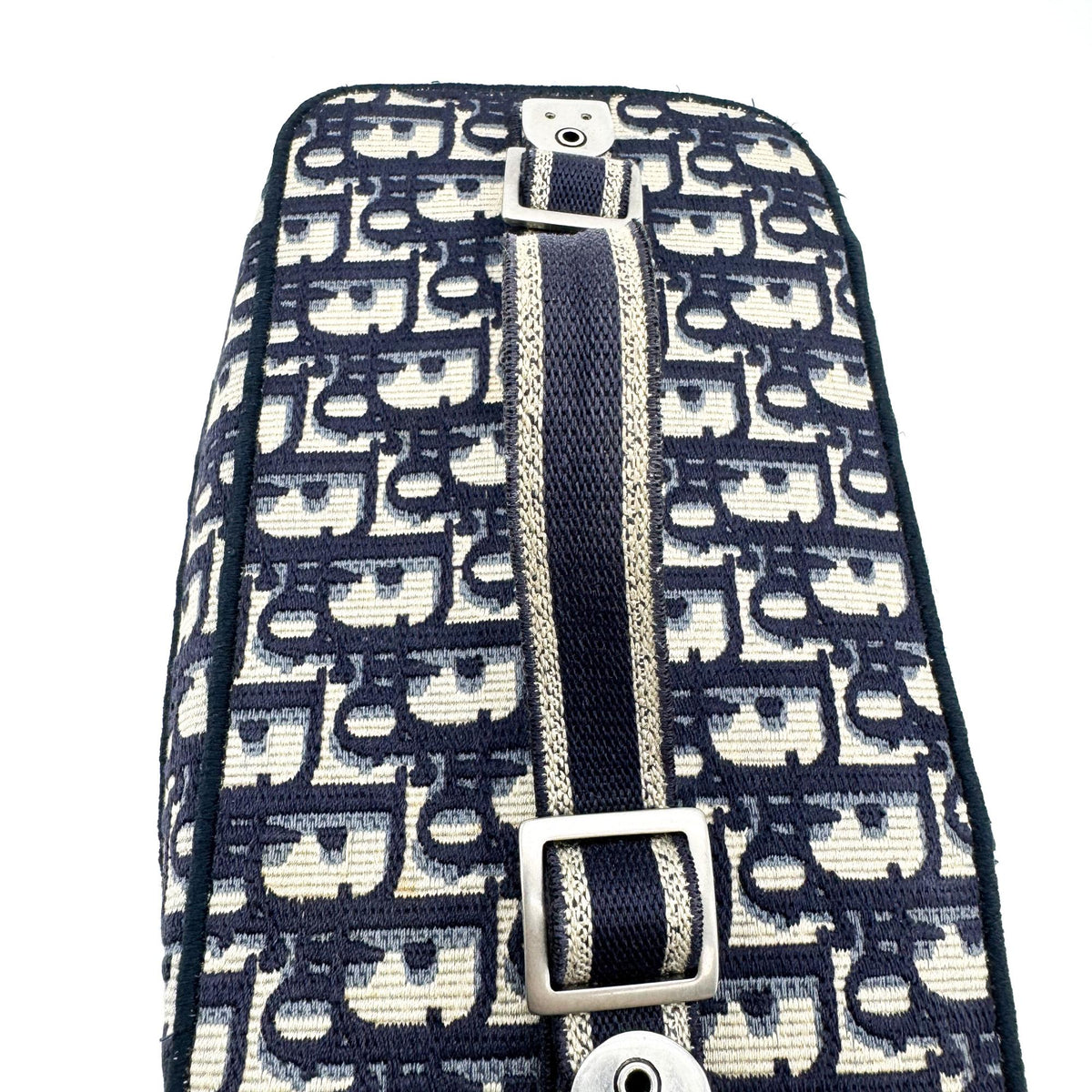 Christian Dior Diortravel Vanity Case Oblique Canvas Beige Canvas Handbag (Pre-Owned)