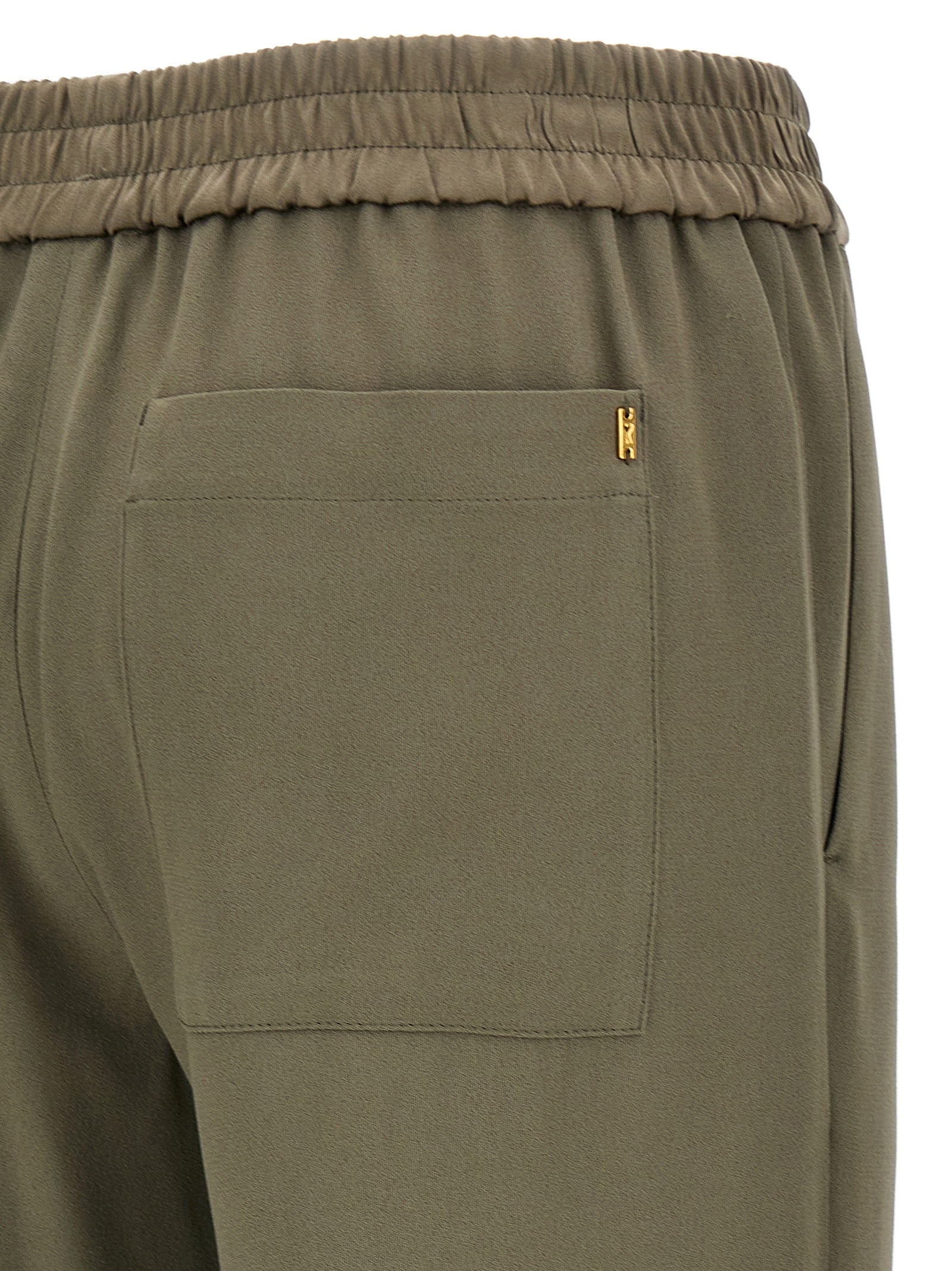 Ami Paris Beige Acetate Casual Women's Pants