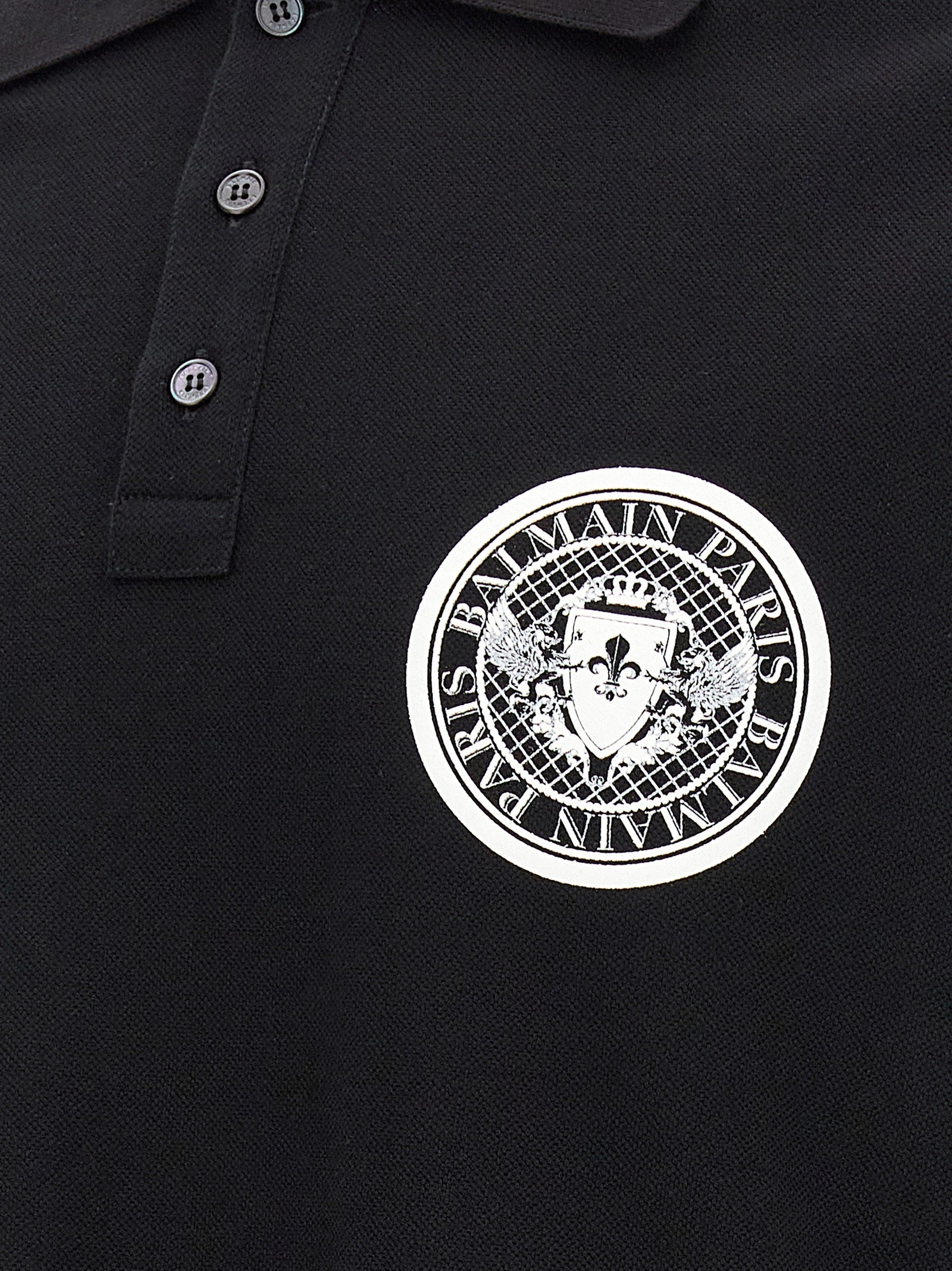 Balmain Bicolor Cotton Polo Men's Shirt