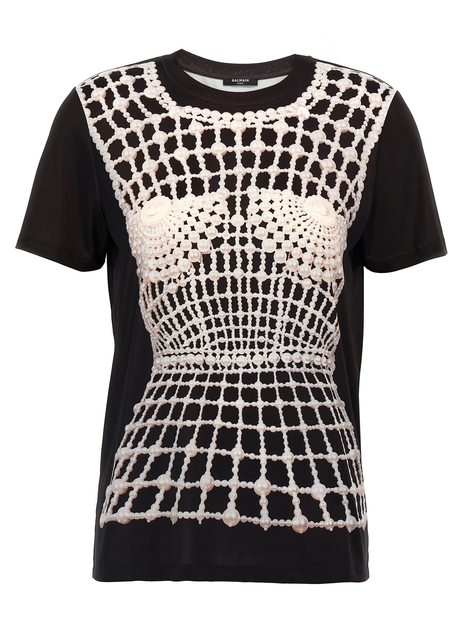 Balmain Black Organic Cotton Women's T-Shirt