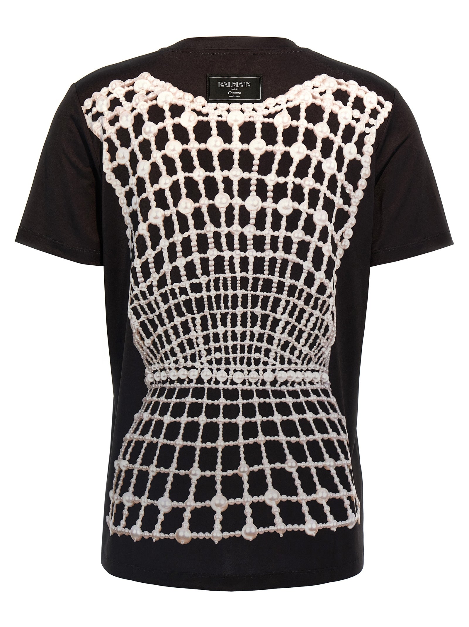 Balmain Black Organic Cotton Women's T-Shirt