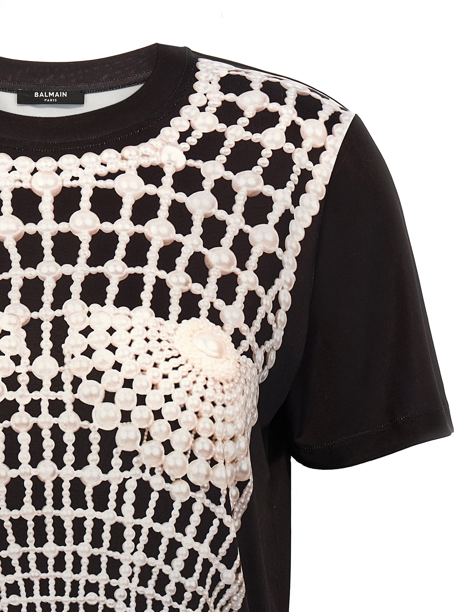 Balmain Black Organic Cotton Women's T-Shirt