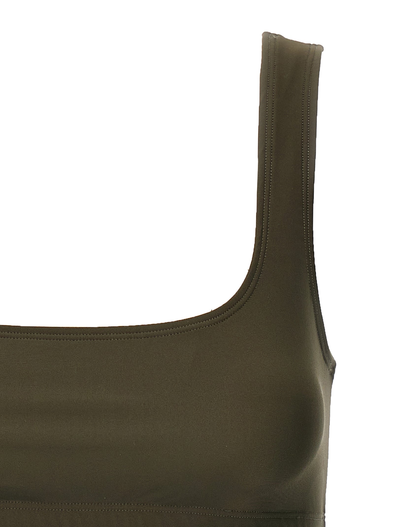 The Andamane Brown Polyamide Tank Women's Tops