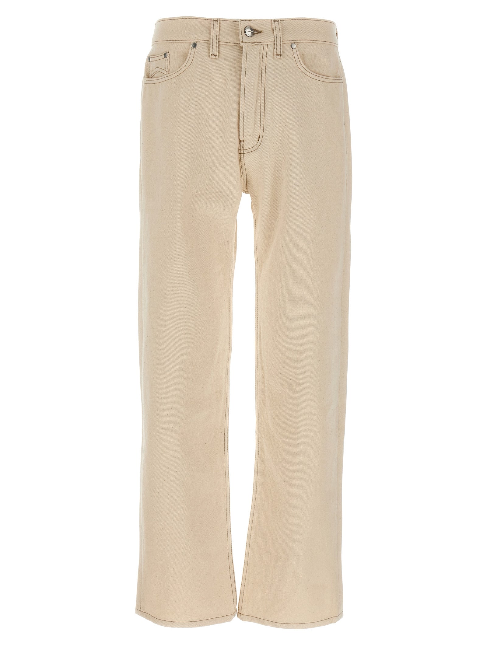 Rhude Beige Cotton Straight-Leg Men's Jeans