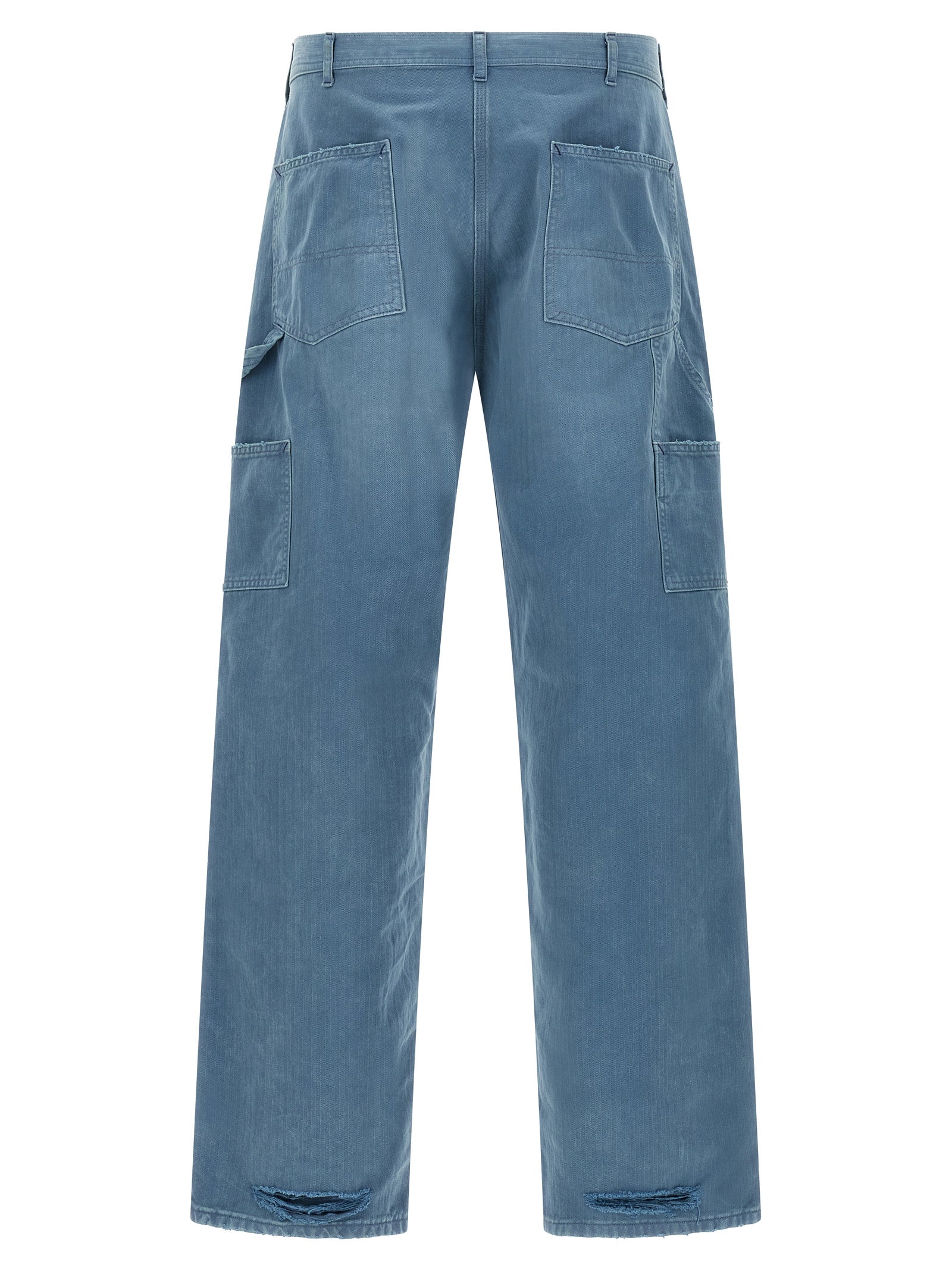Maison Margiela Blue Cotton Straight-Leg Men's Jeans