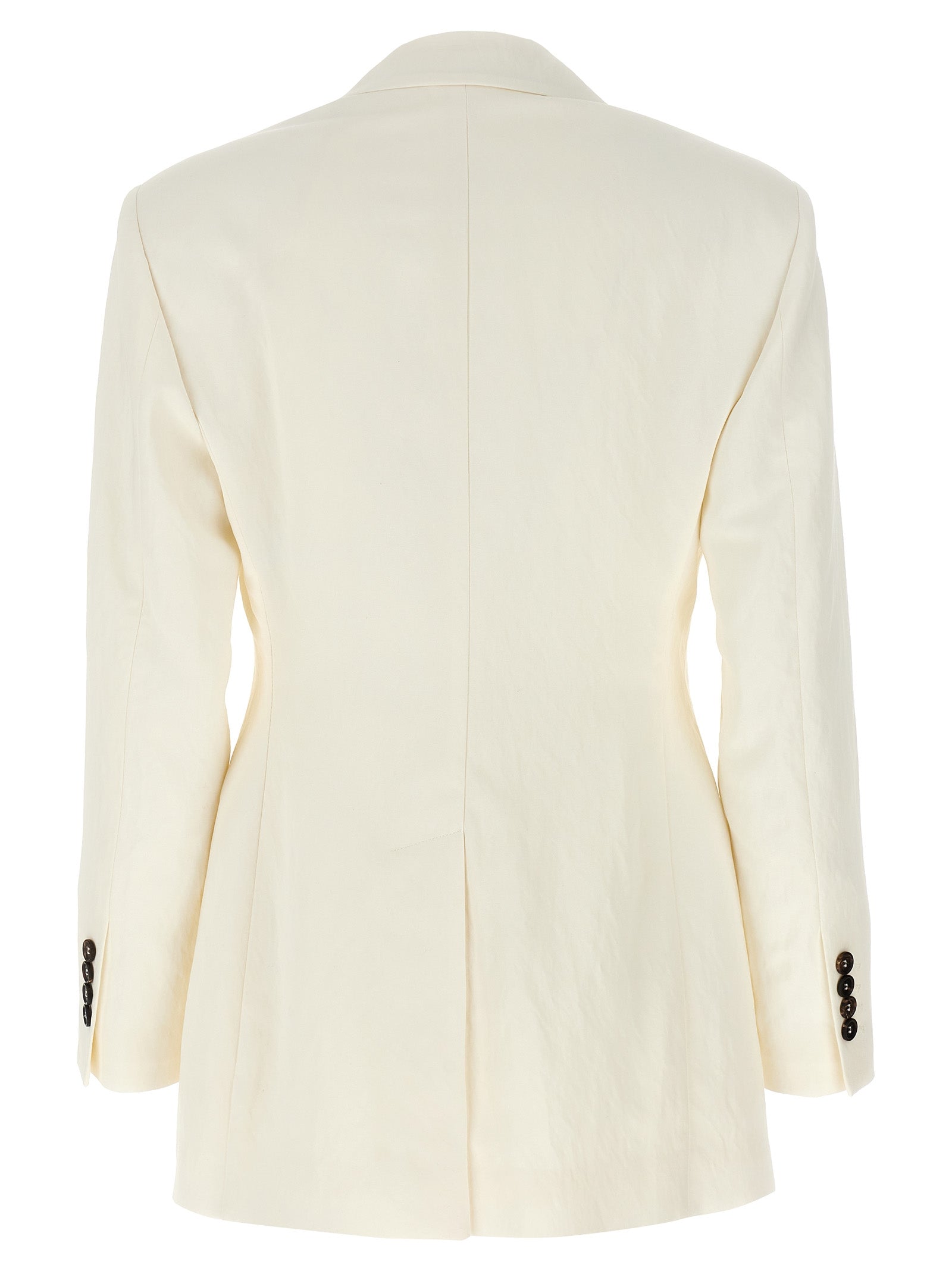 Brunello Cucinelli White Straw Women's Blazer
