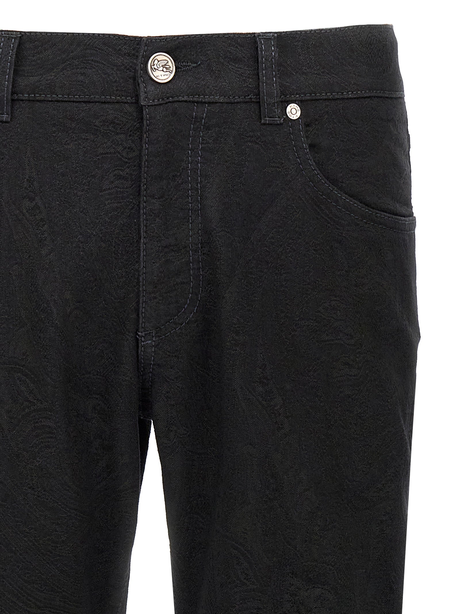 Etro Black Cotton Jeans Men's Denim