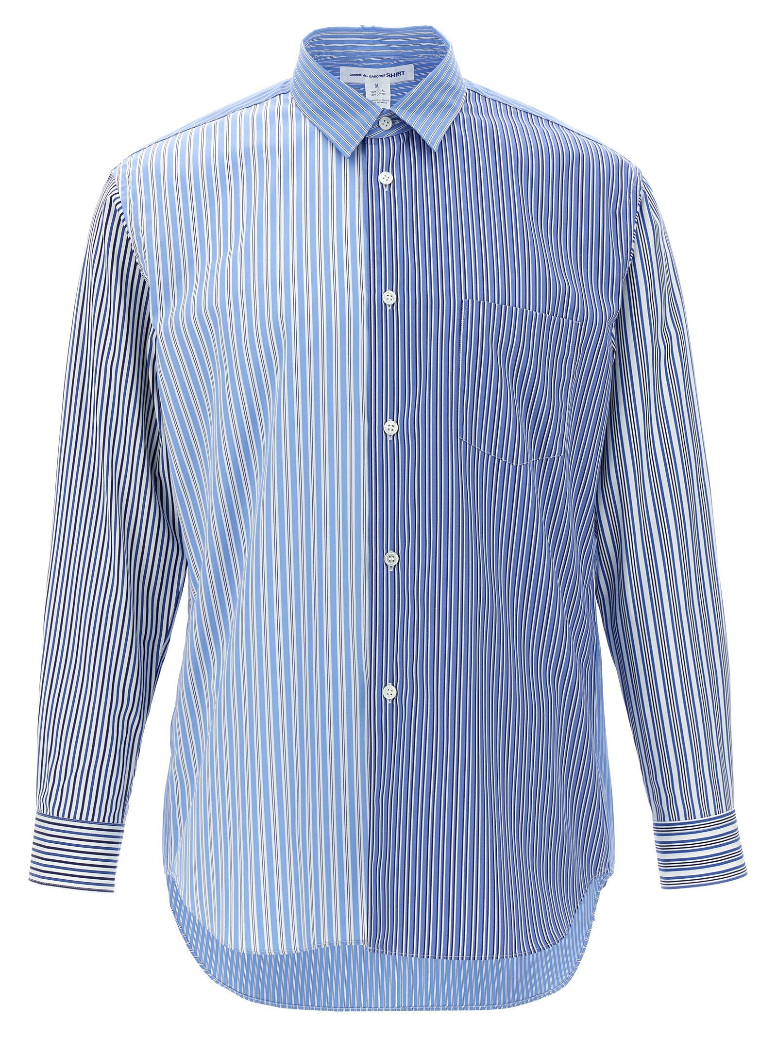 Comme Des Garçons Blue Cotton Men's Blouse