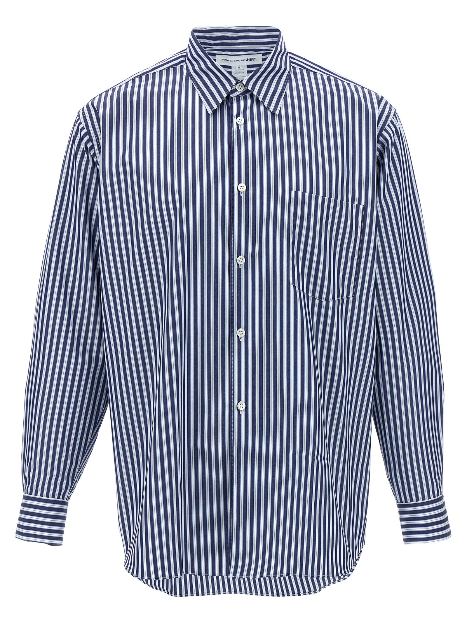 Comme Des Garçons Blue Cotton Men's Blouse