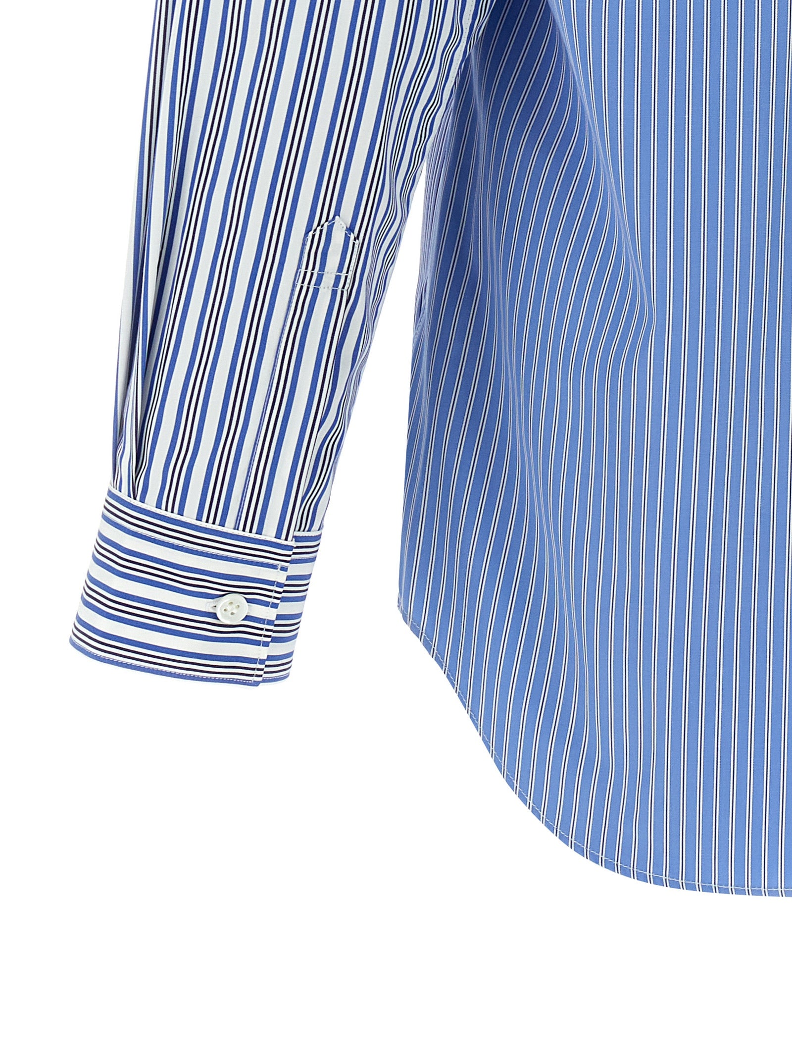 Comme Des Garçons Blue Cotton Men's Blouse