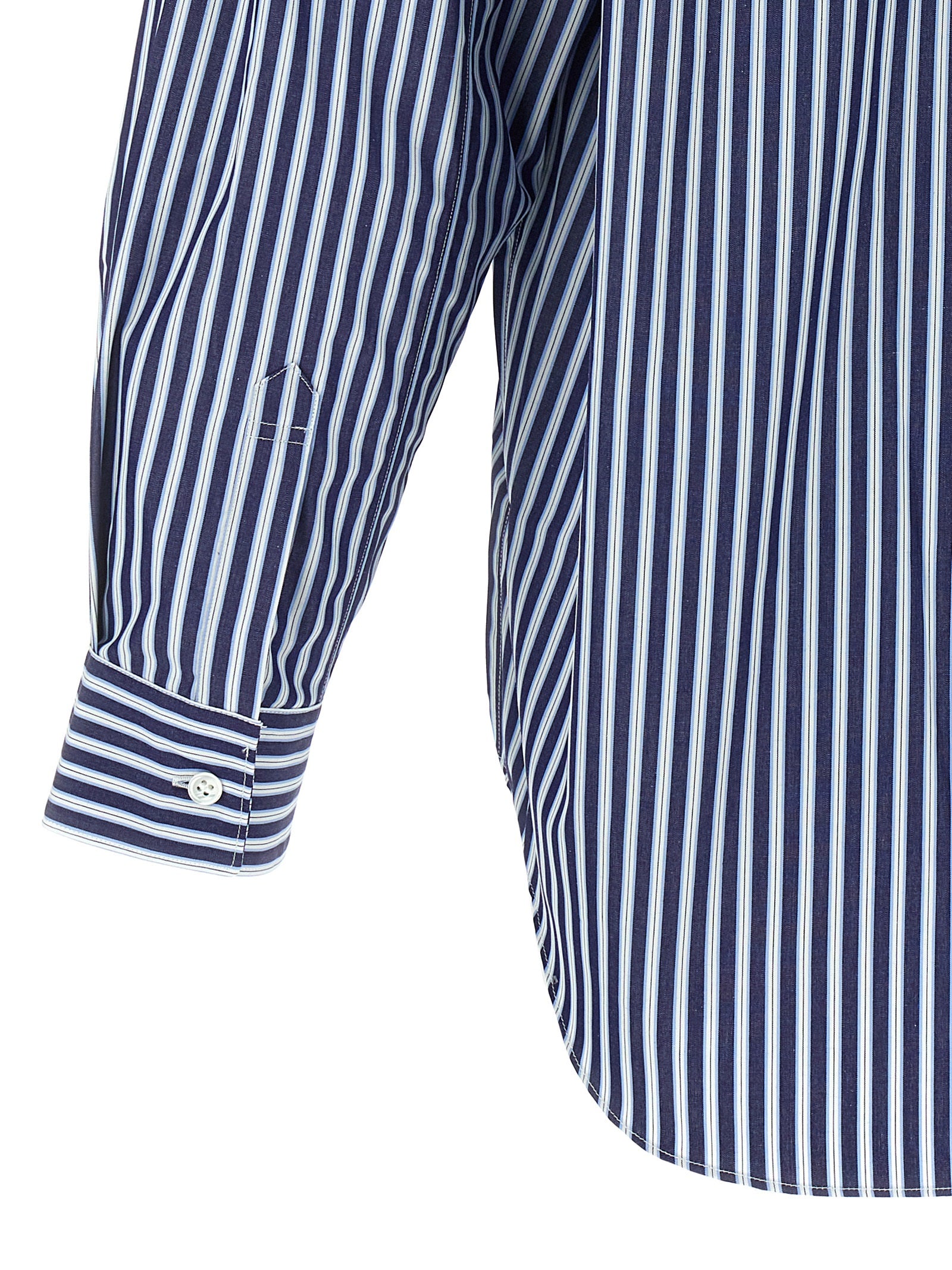 Comme Des Garçons Blue Cotton Men's Blouse