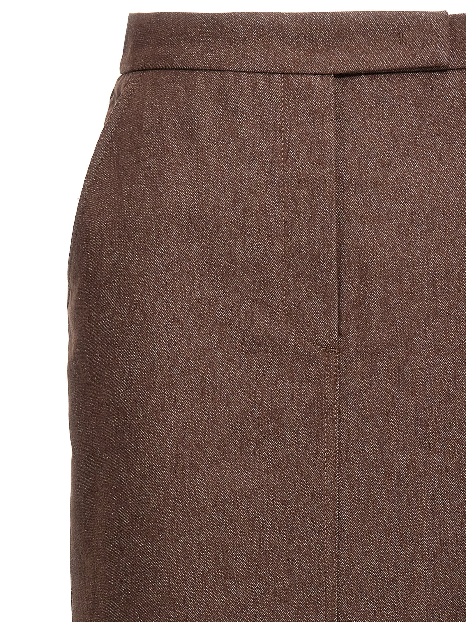 Max Mara Brown Cotton Mini Women's Skirt