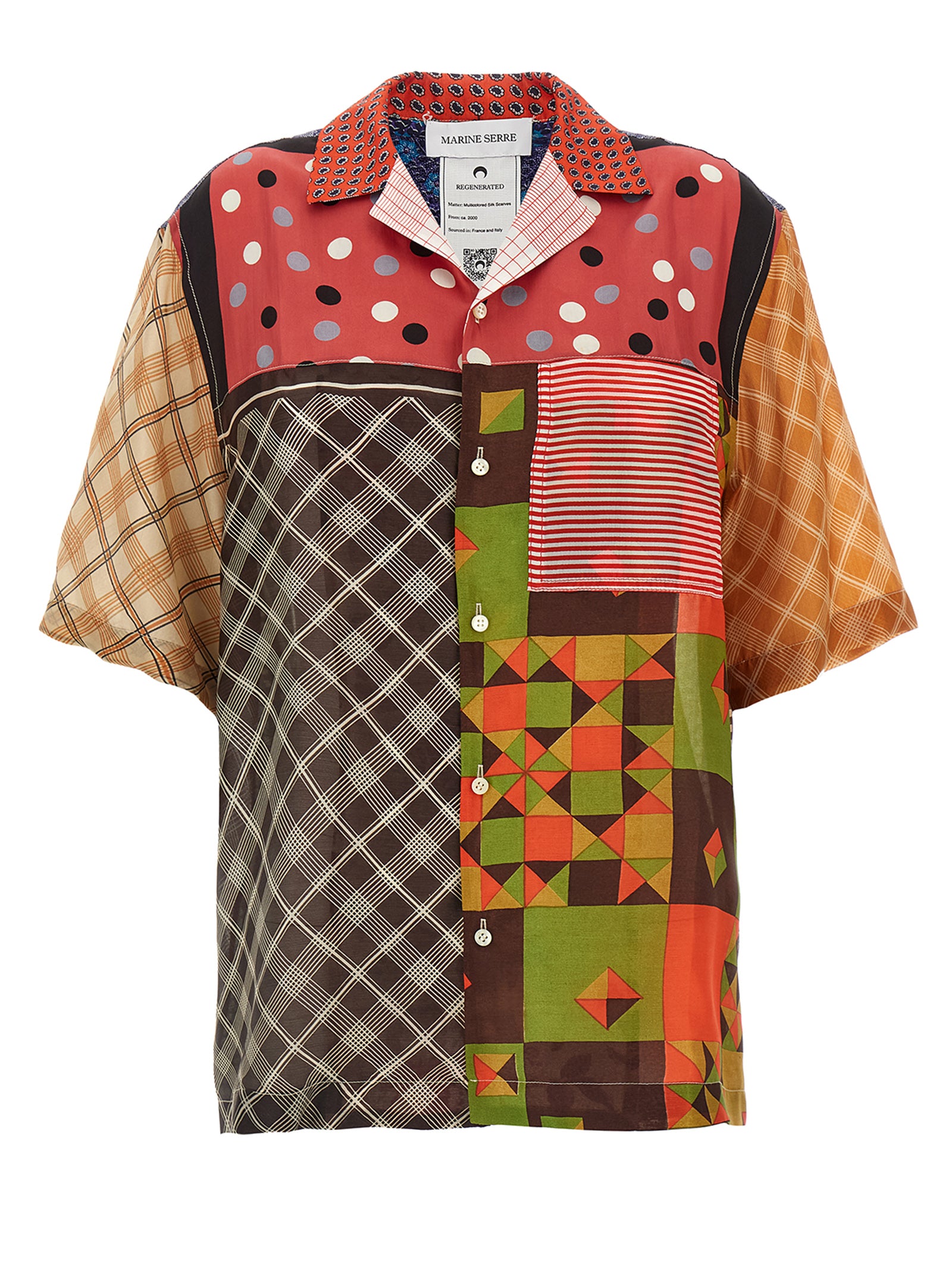 Marine Serre Multicolor Silk Women's Blouse