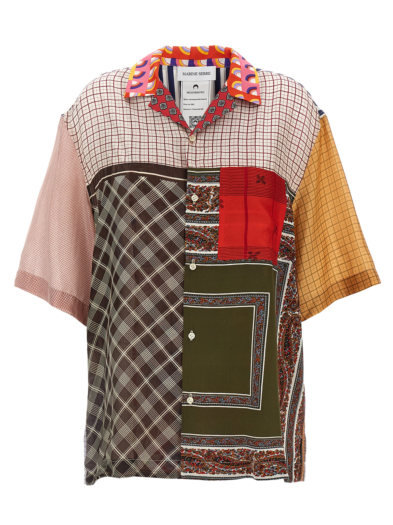 Marine Serre Multicolor Silk Women's Blouse