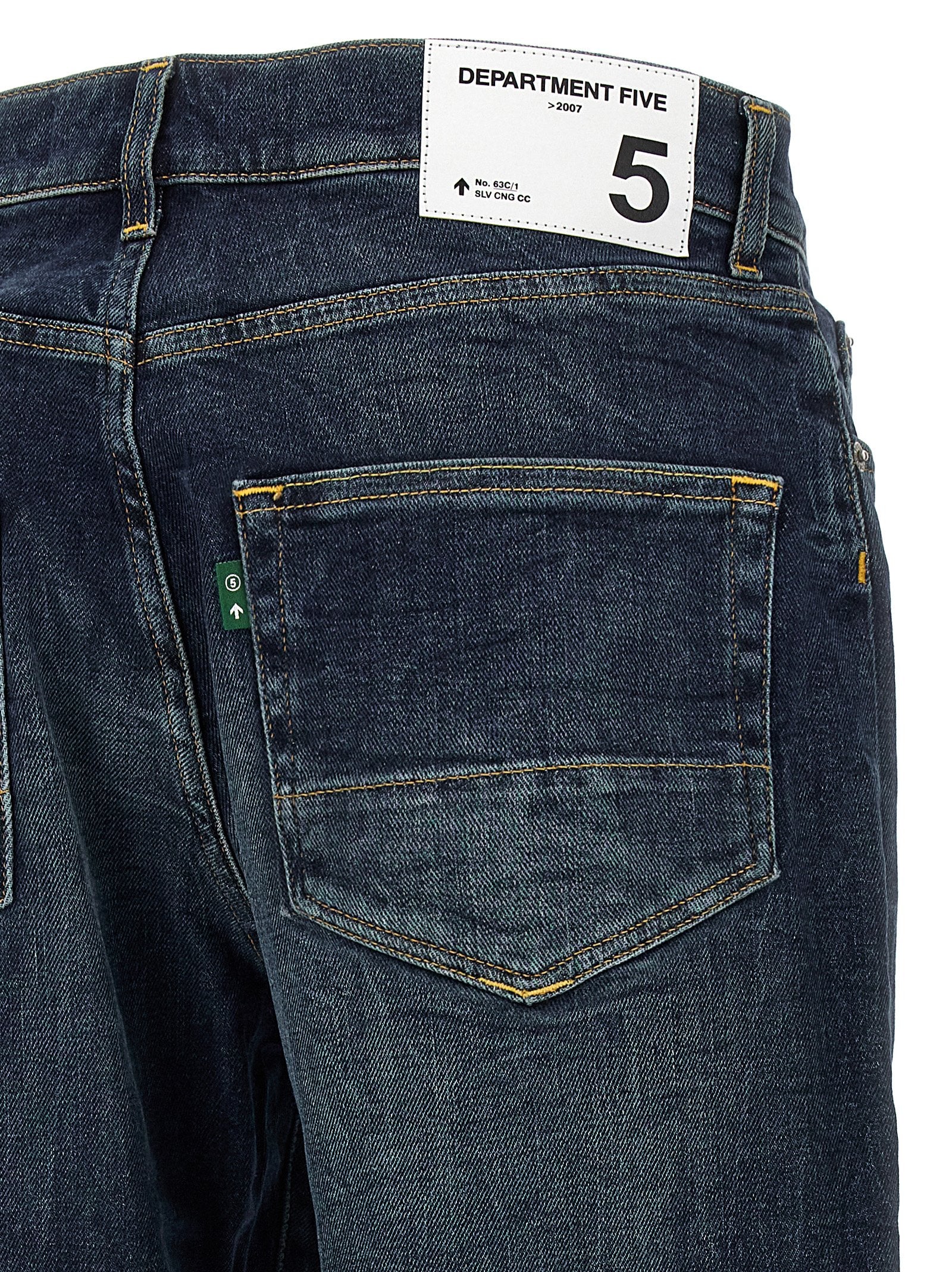 Department 5 Blue Cotton Straight-Leg Men's Jeans