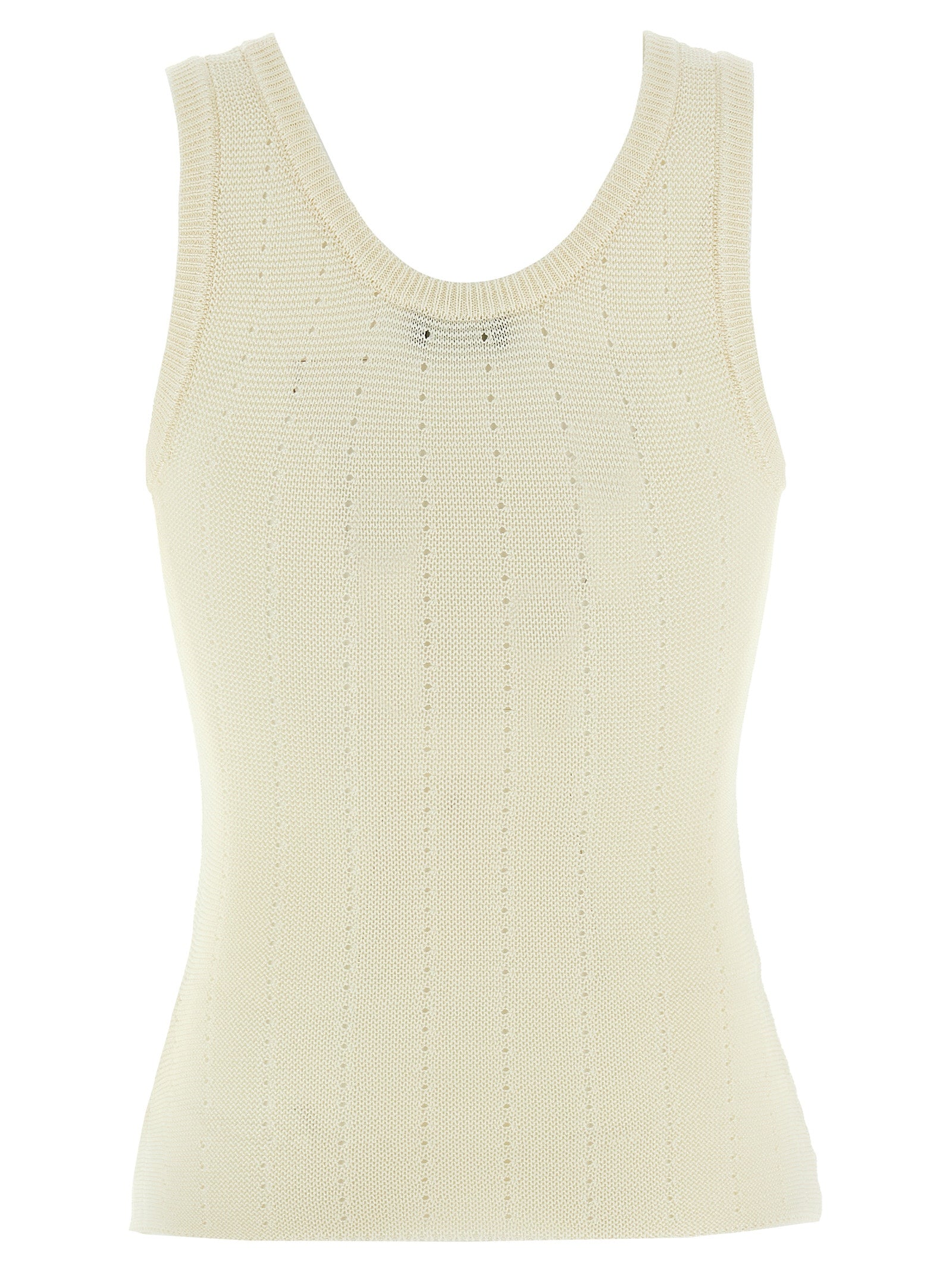 Etro White Silk Sleeveles Women's T-Shirt