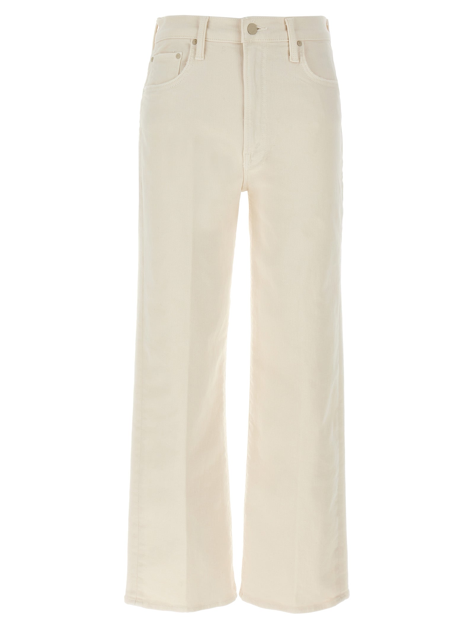 Mother Denim White Cotton High-Waisted Women's Jean