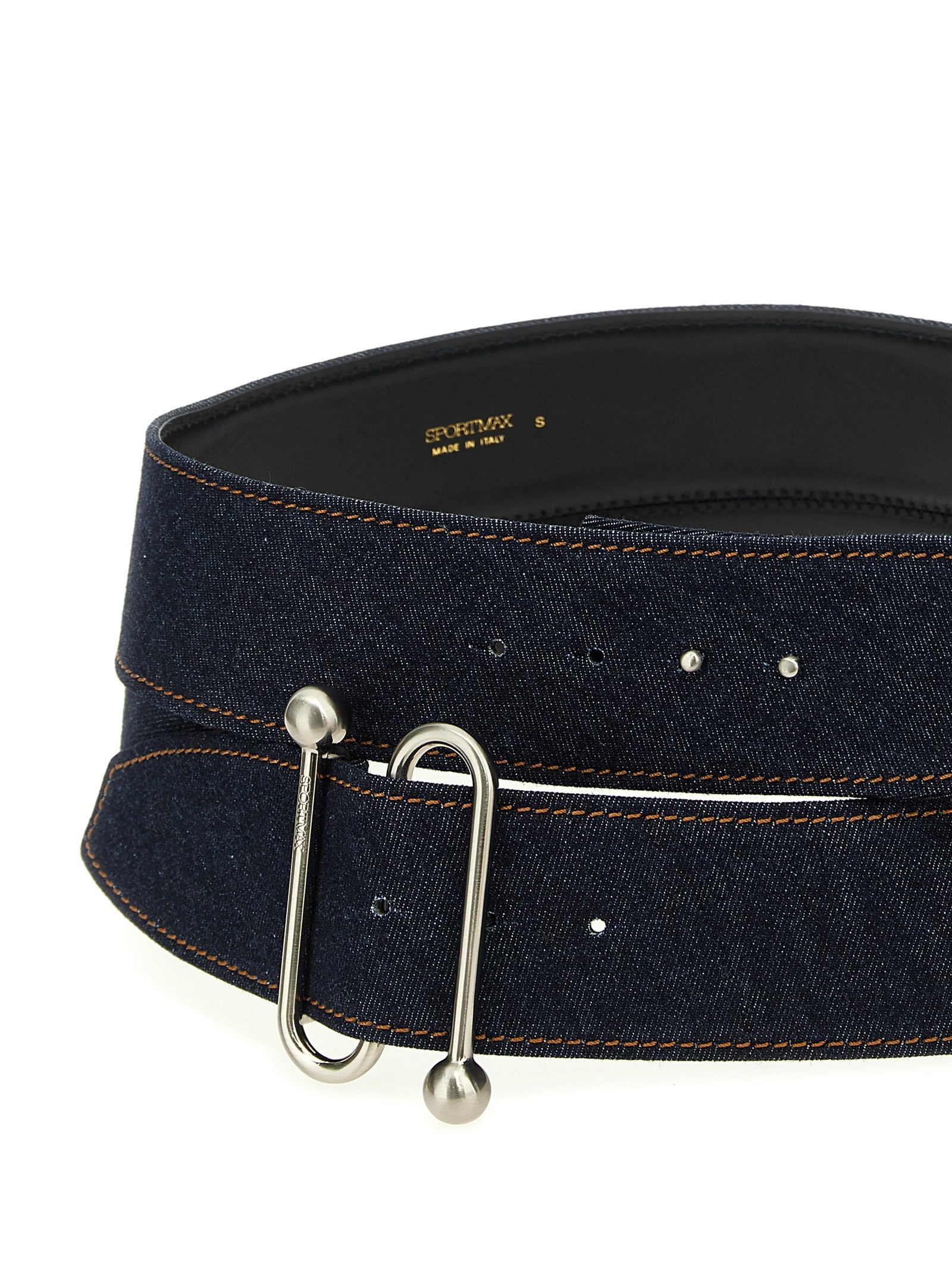 Sportmax Blue Cotton High-Waist Women's Belt