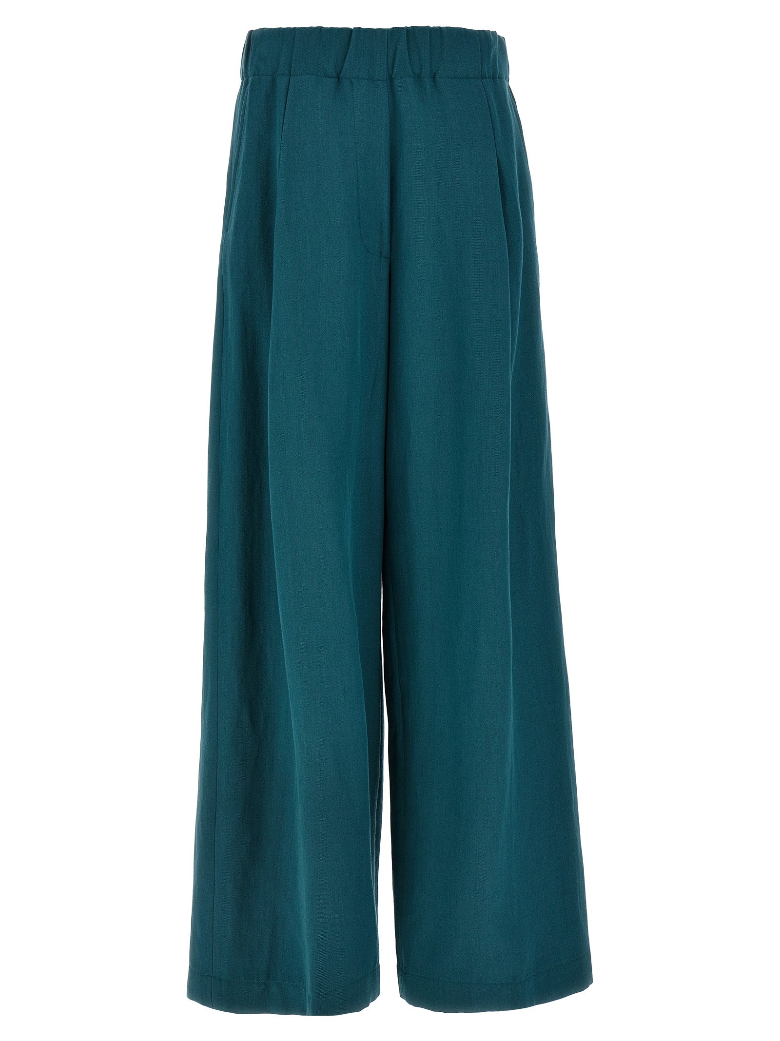 Dries Van Noten Bicolor Wool Casual Women's Pants