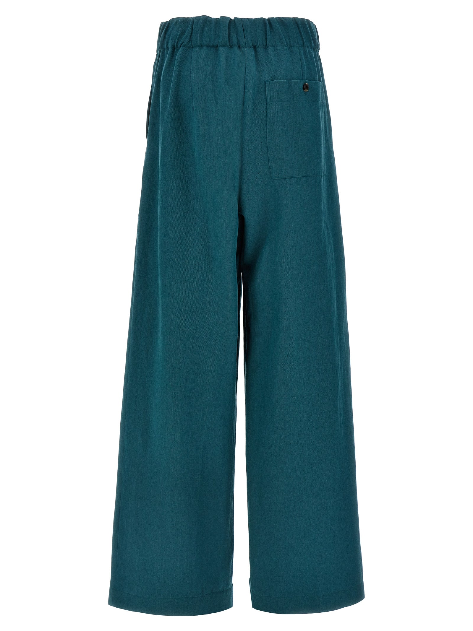 Dries Van Noten Bicolor Wool Casual Women's Pants