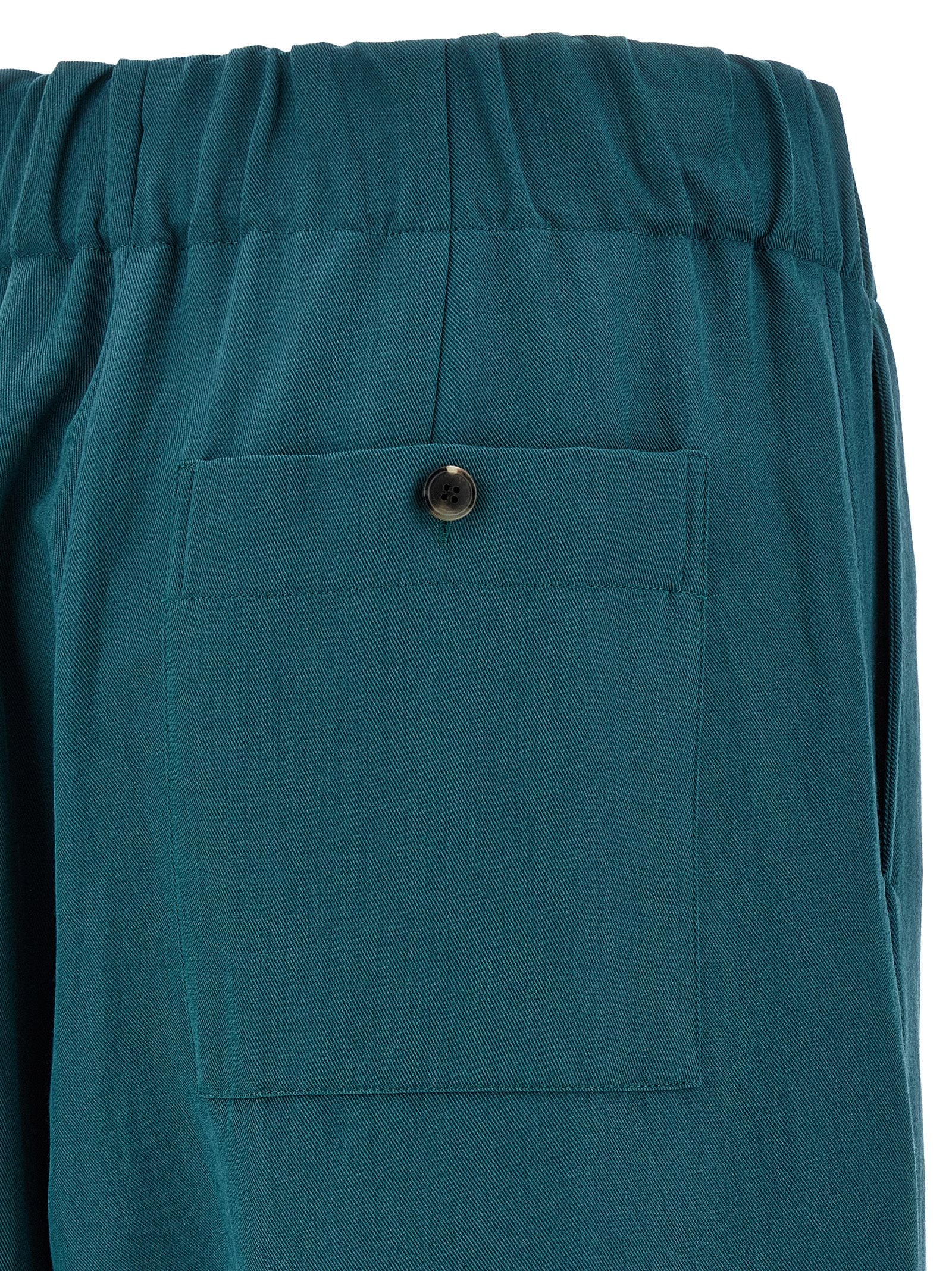 Dries Van Noten Bicolor Wool Casual Women's Pants