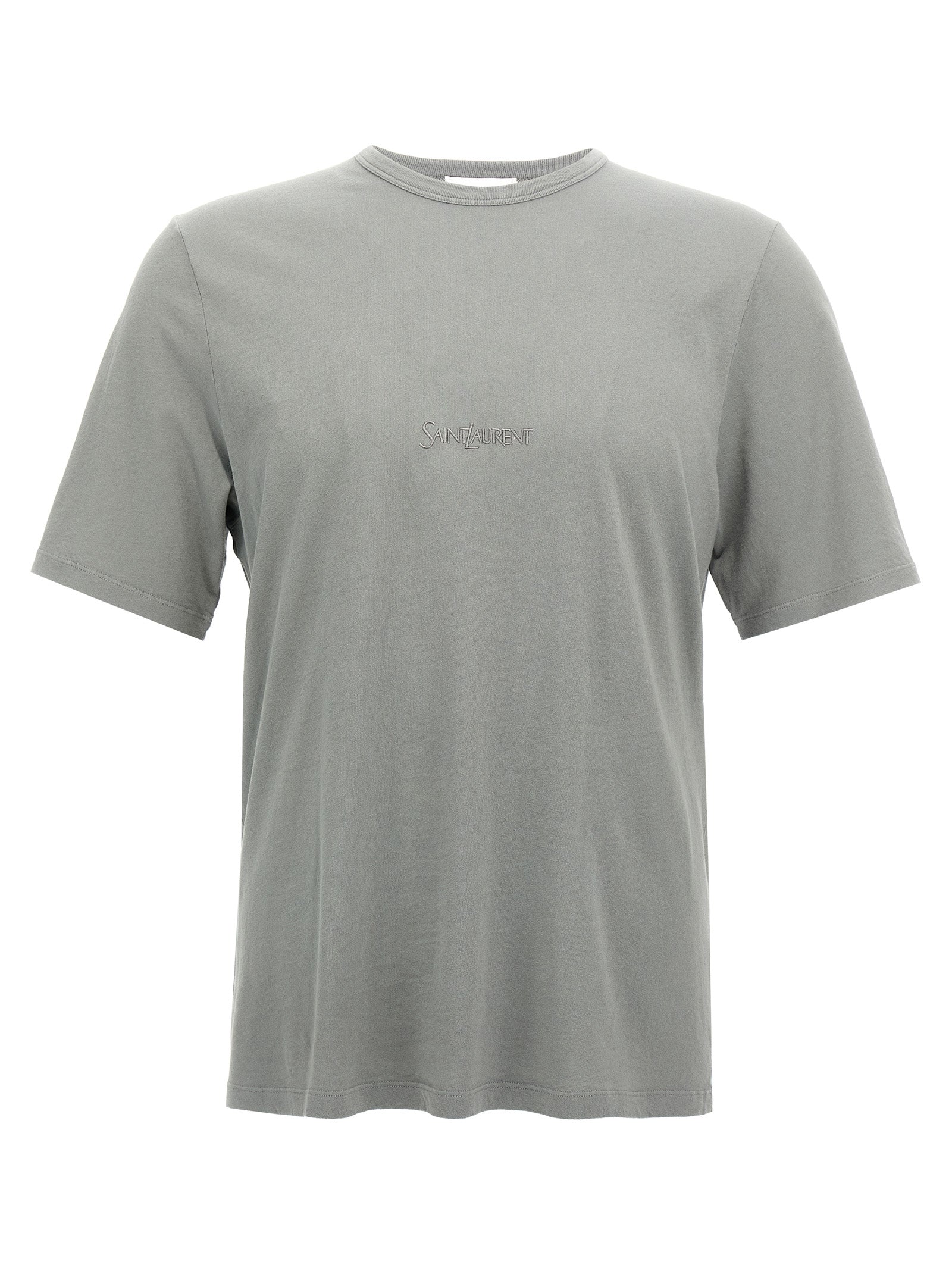Saint Laurent Gray Cotton Men's T-Shirt