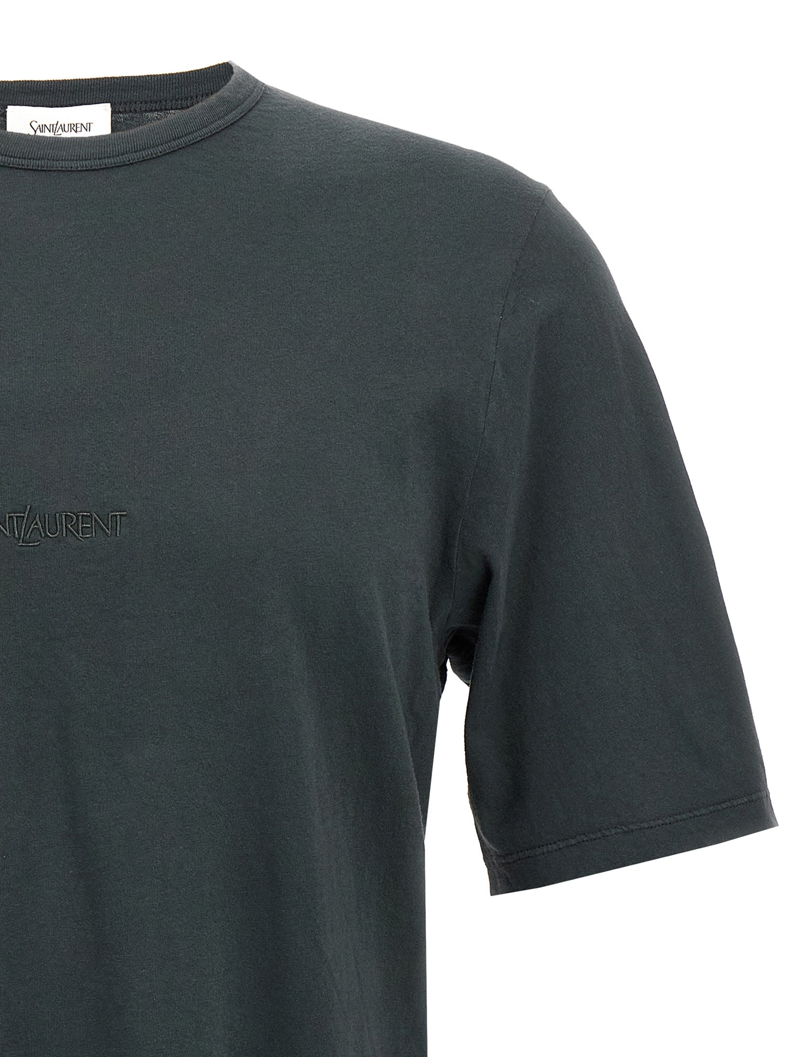 Saint Laurent Black Cotton Men's T-Shirt