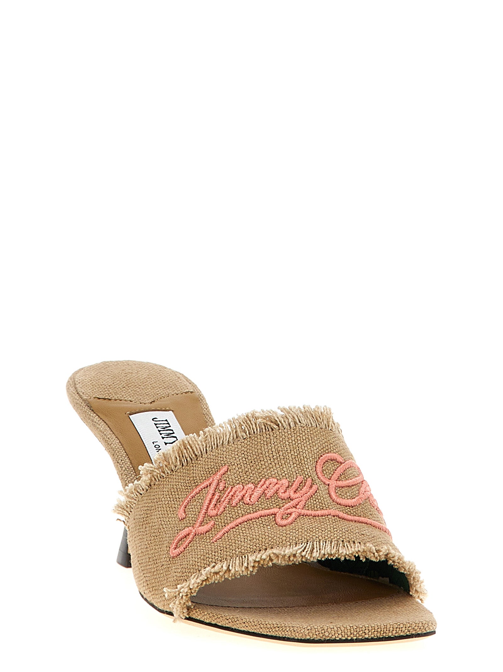 Jimmy Choo Beige Textile Platform Women's Sandals
