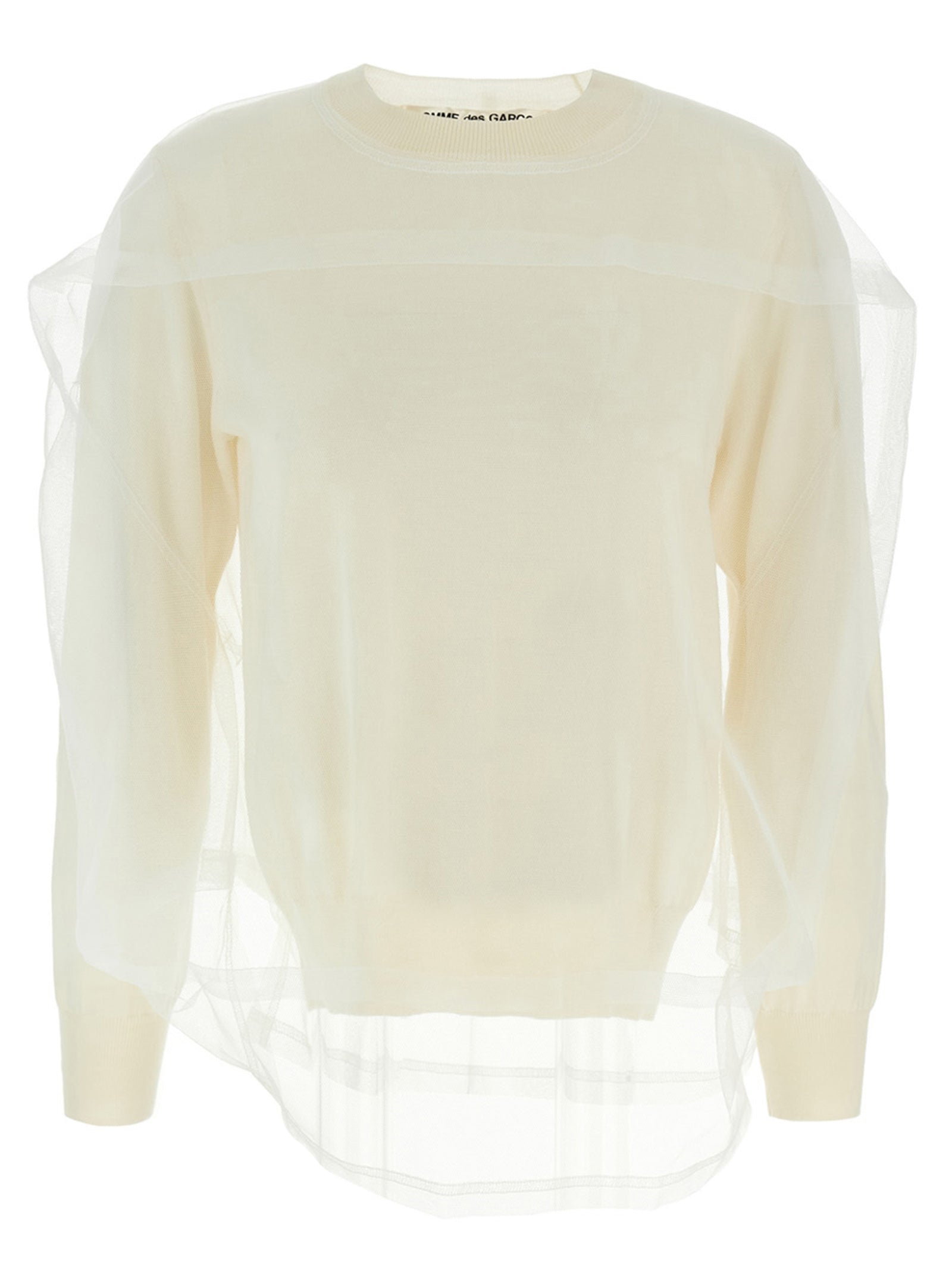 Comme Des Garçons White Wool Women's Cardigan