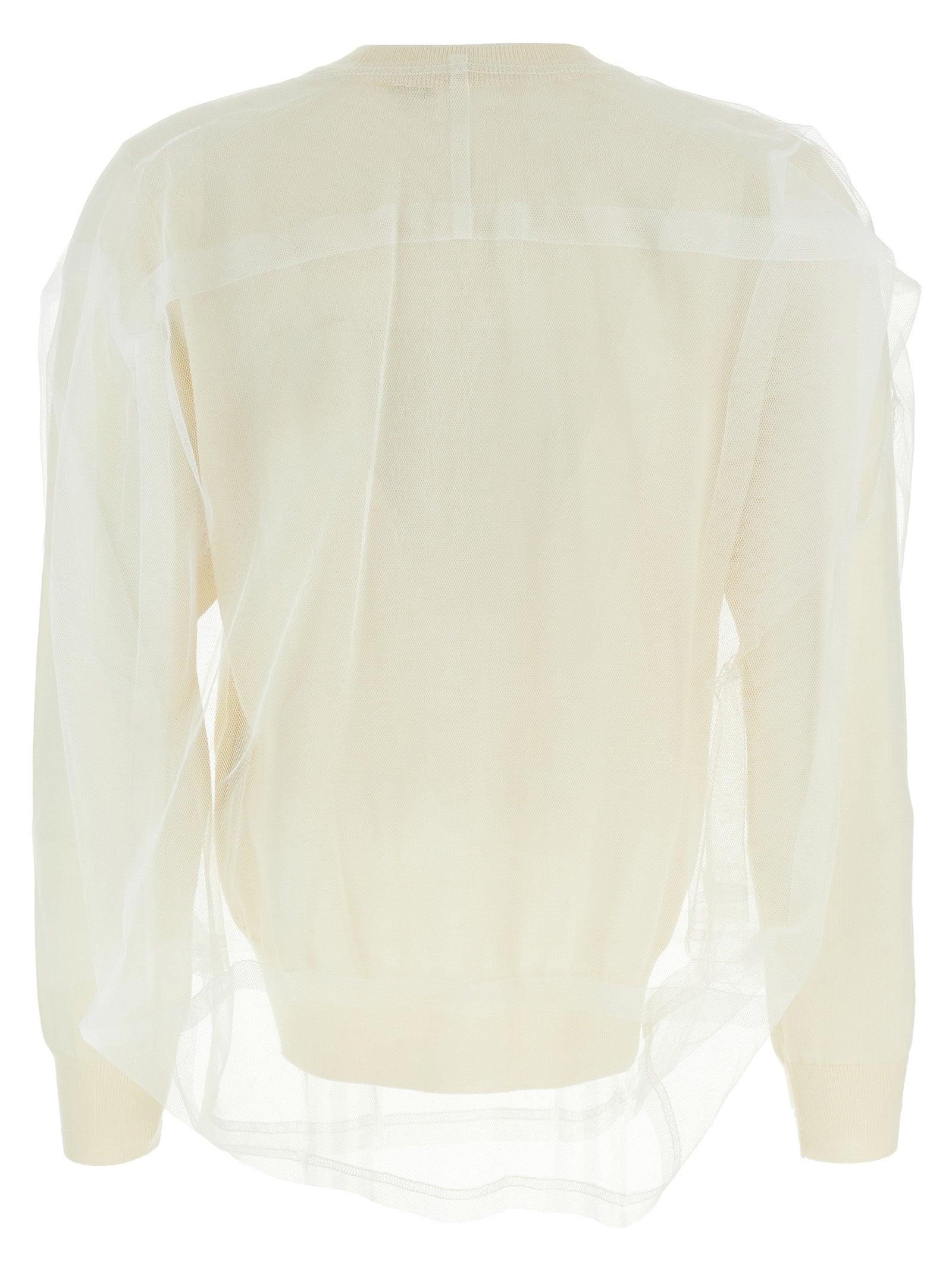 Comme Des Garçons White Wool Women's Cardigan