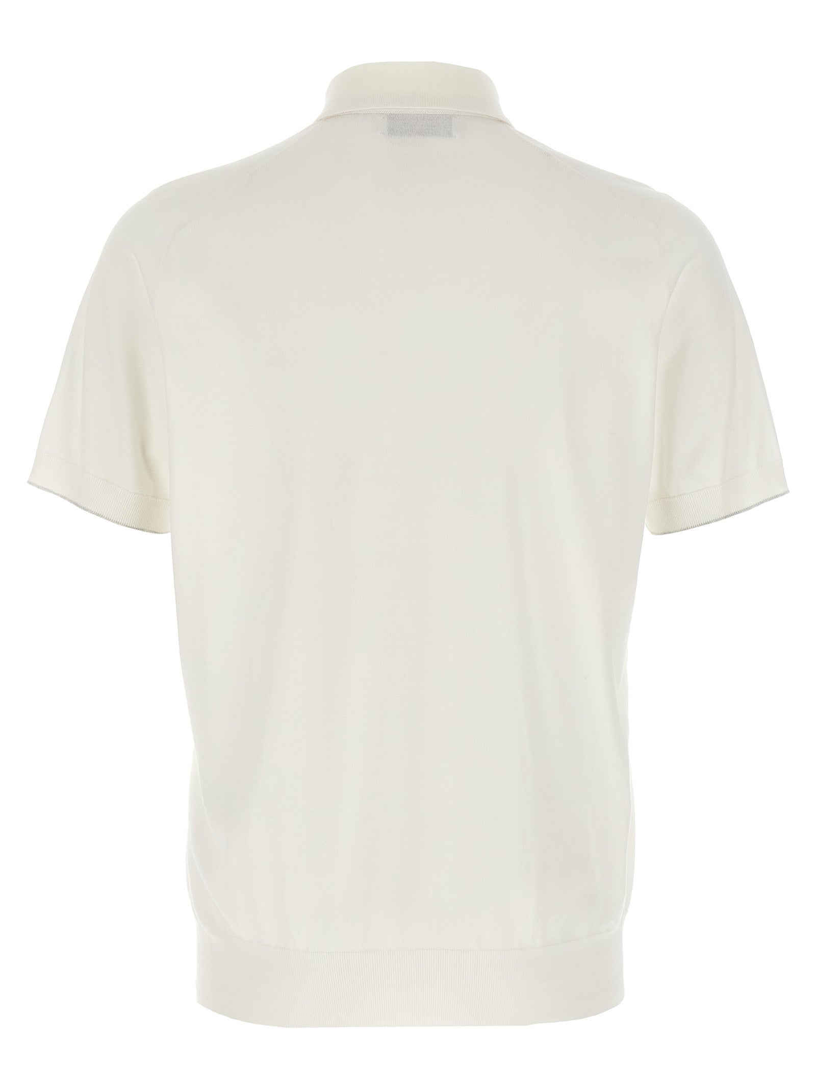 Brunello Cucinelli White Cotton Polo Men's Shirt