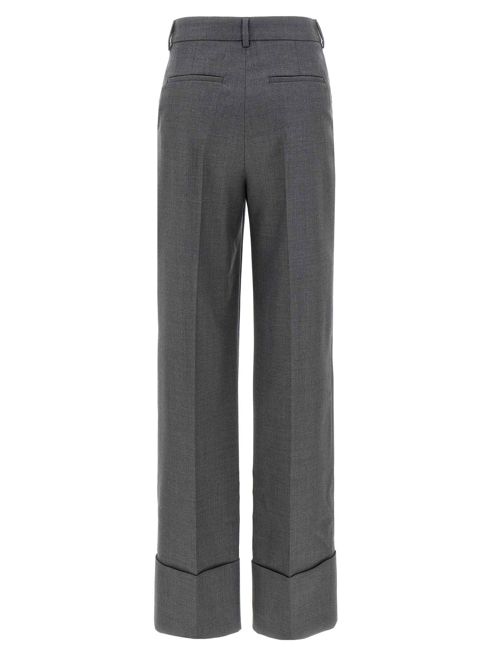 Valentino Garavani Gray Virgin Wool Dress Women's Pants