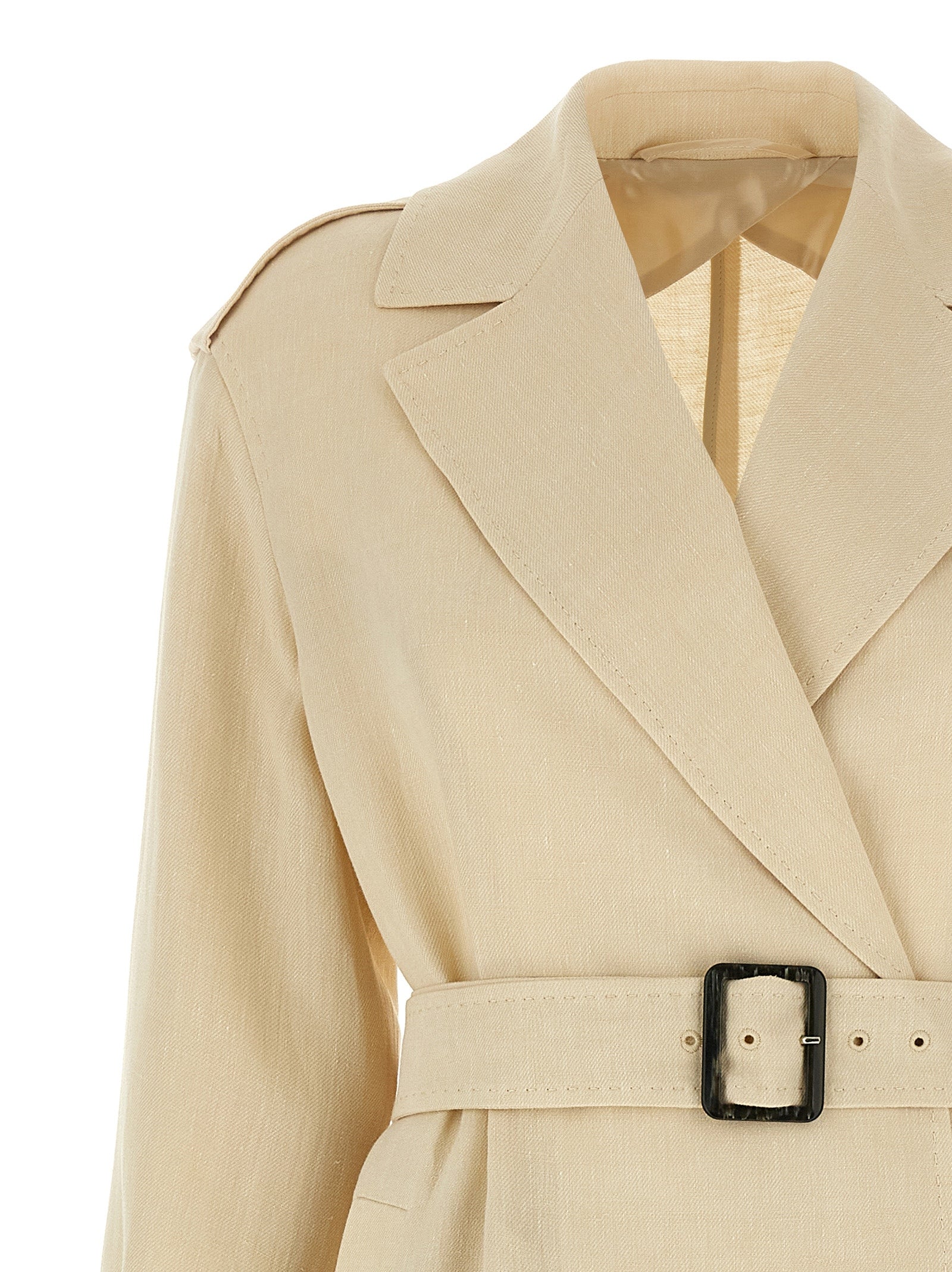 Max Mara Beige Flax Women's Coat