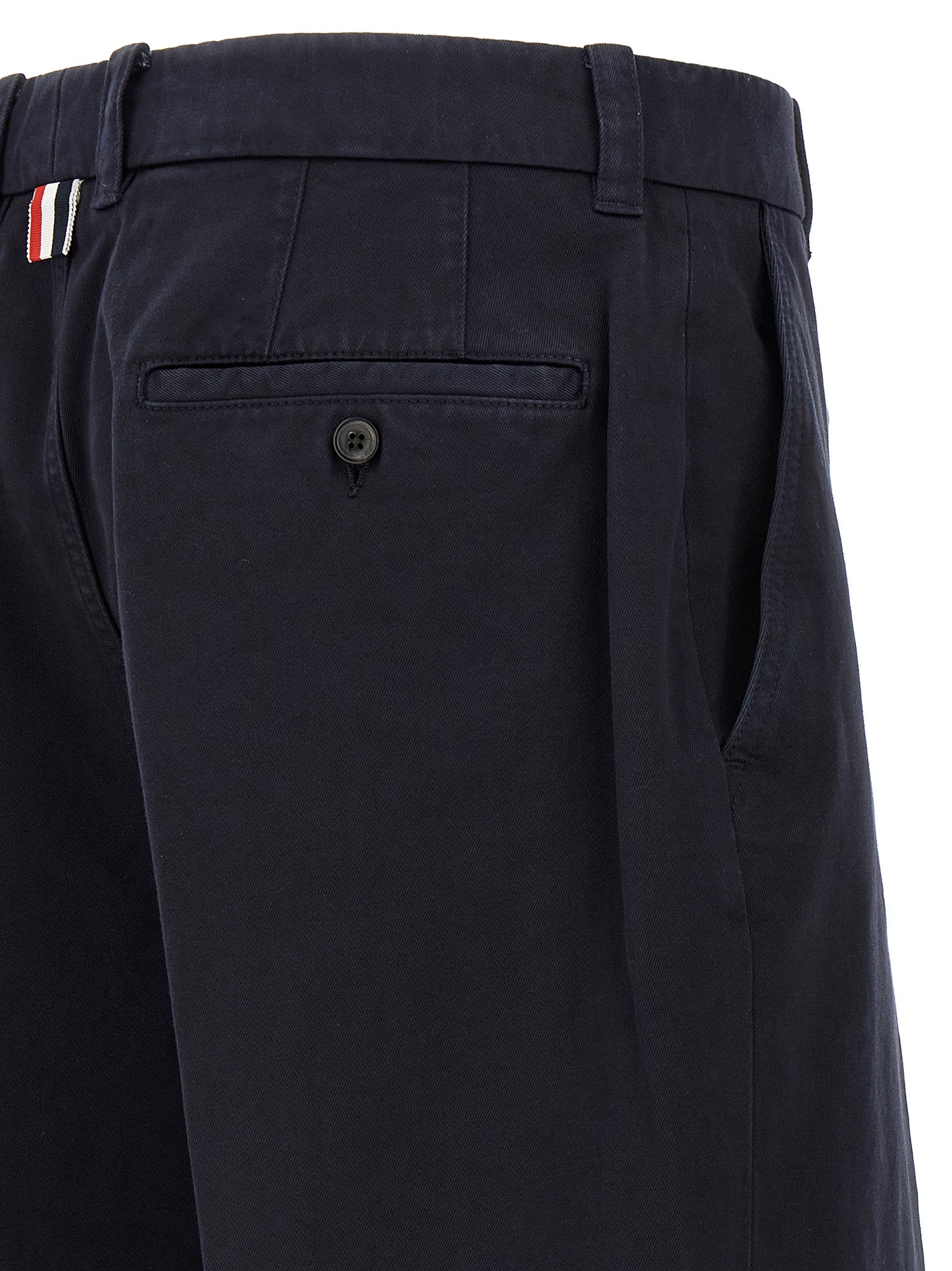 Thom Browne Blue Cotton Casual Men's Pants