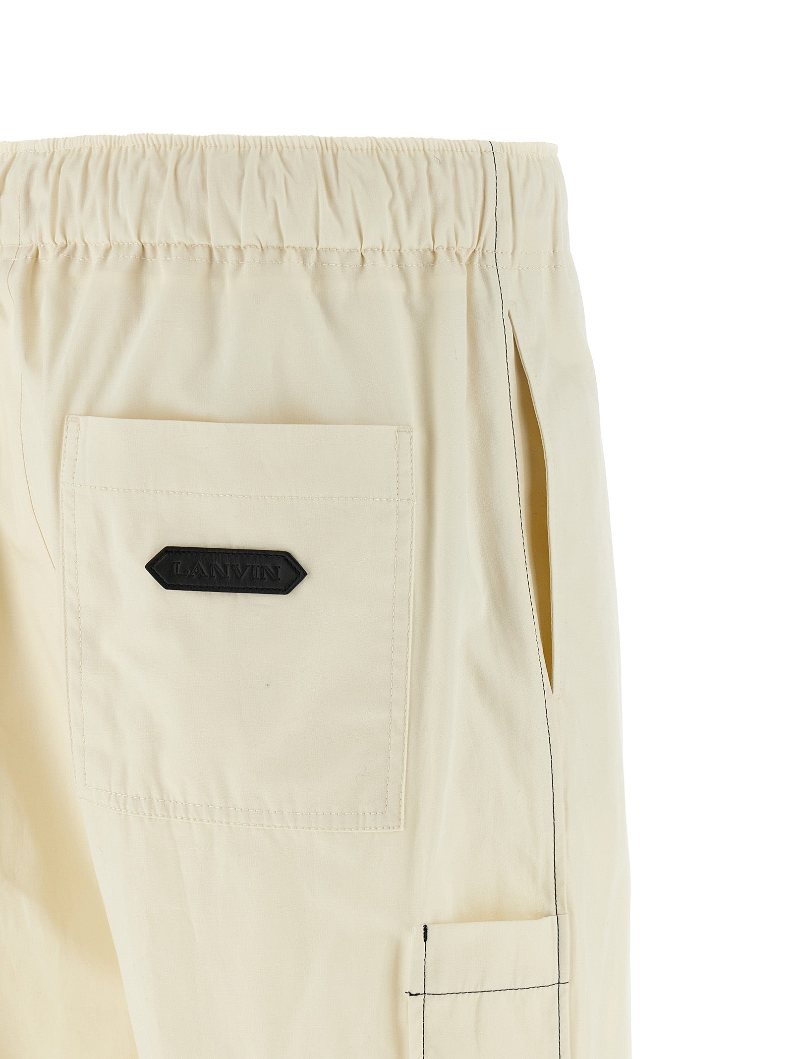 Lanvin White Cotton Casual Men's Pants