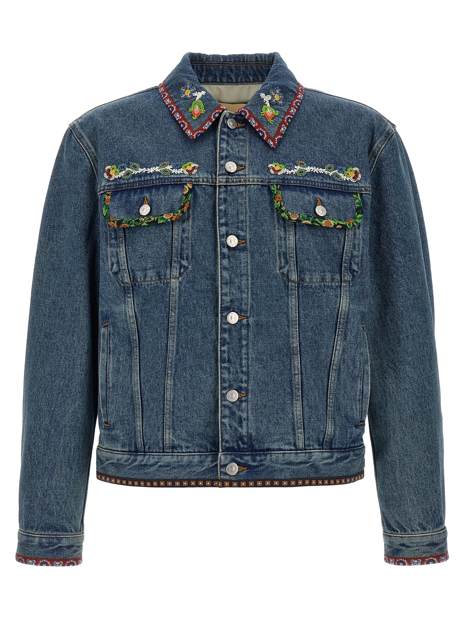 Valentino Garavani Blue Polyamide Denim Men's Jacket