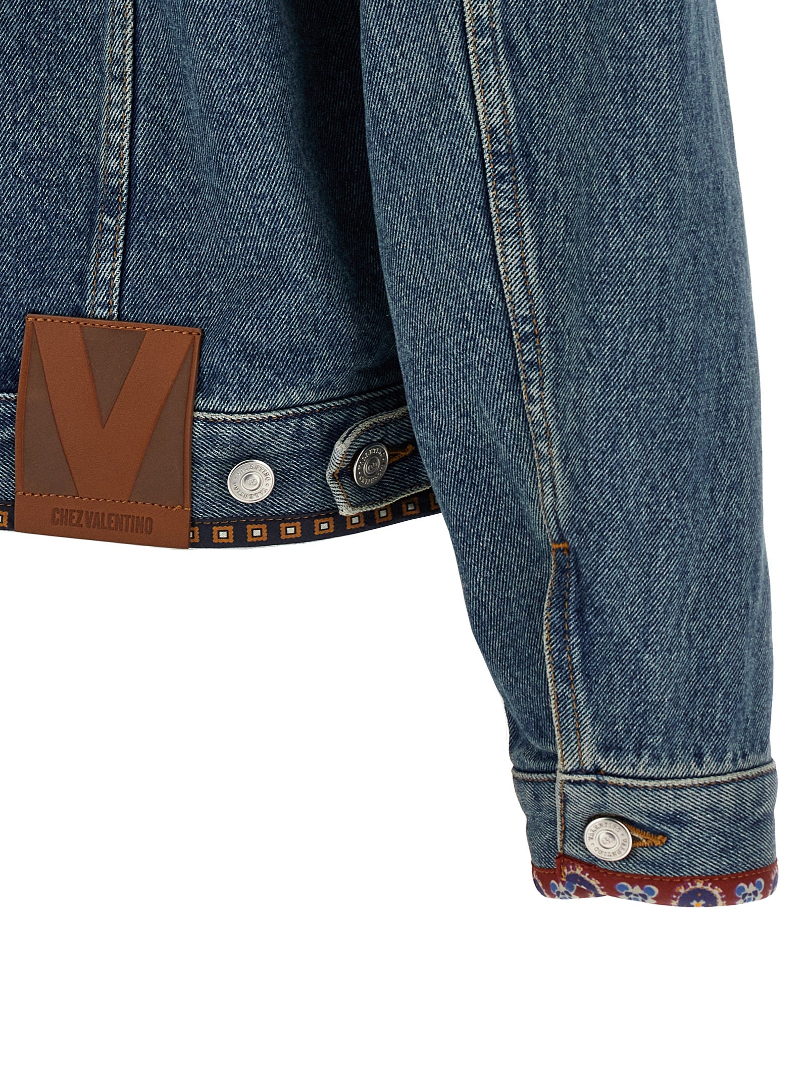Valentino Garavani Blue Polyamide Denim Men's Jacket