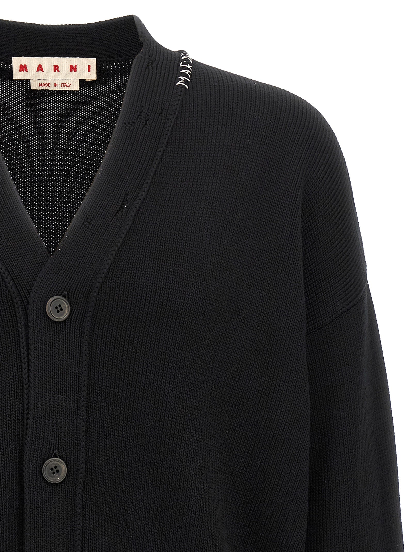 Marni Black Cotton Men's Cardigan